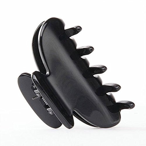 Ficcare Small Luxor Jaw Clip Black - Hair Claw Clip for Women, Secure Hold Hair Accessories for Fine, Thick & Curly Hair - Perfect for Work, Gym & Everyday Styling