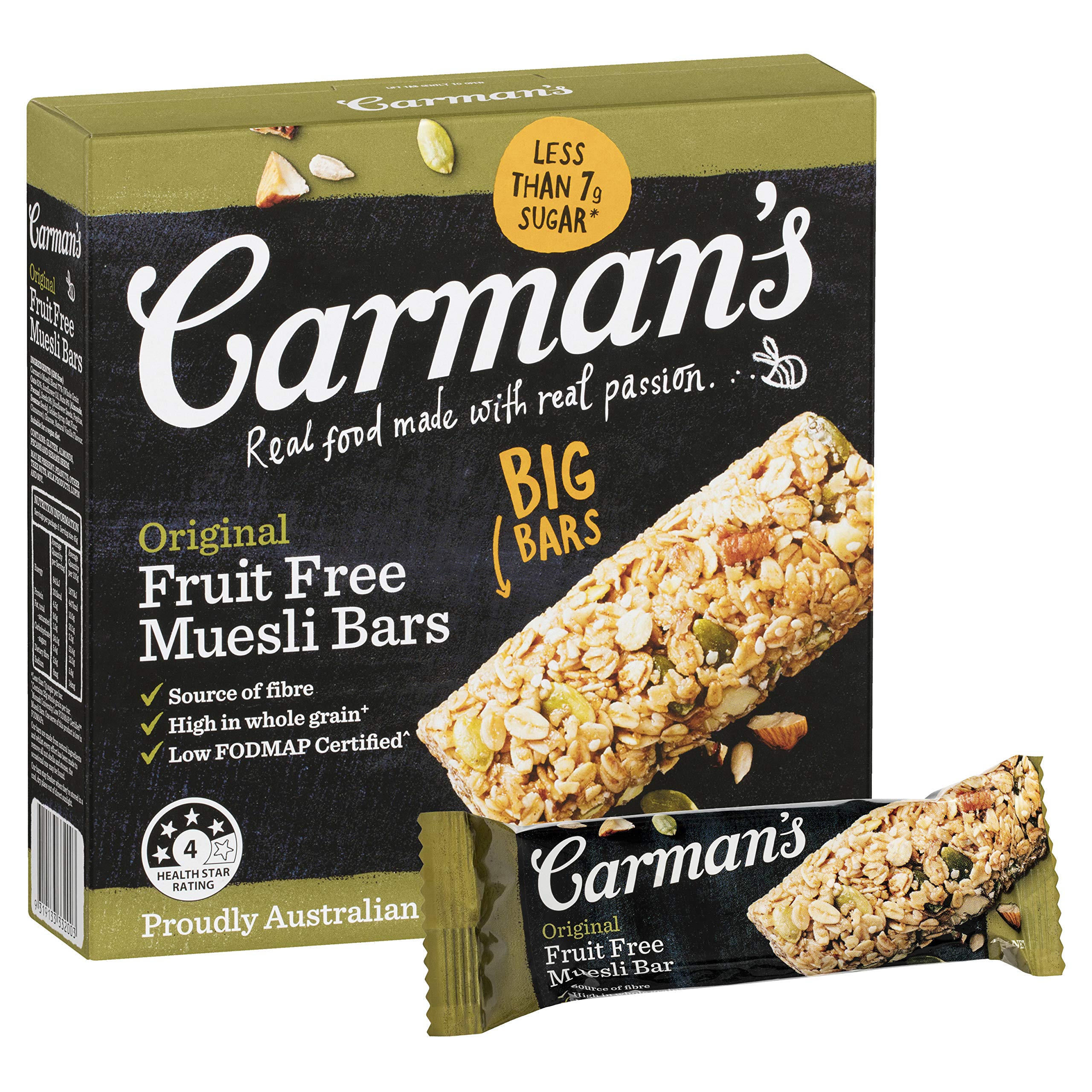 Carmans Original Fruit Free Muesli 270g - Healthy Breakfast Cereal for Gluten-Free & Vegan Diet - Perfect for Busy Mornings & On-the-Go Snacking