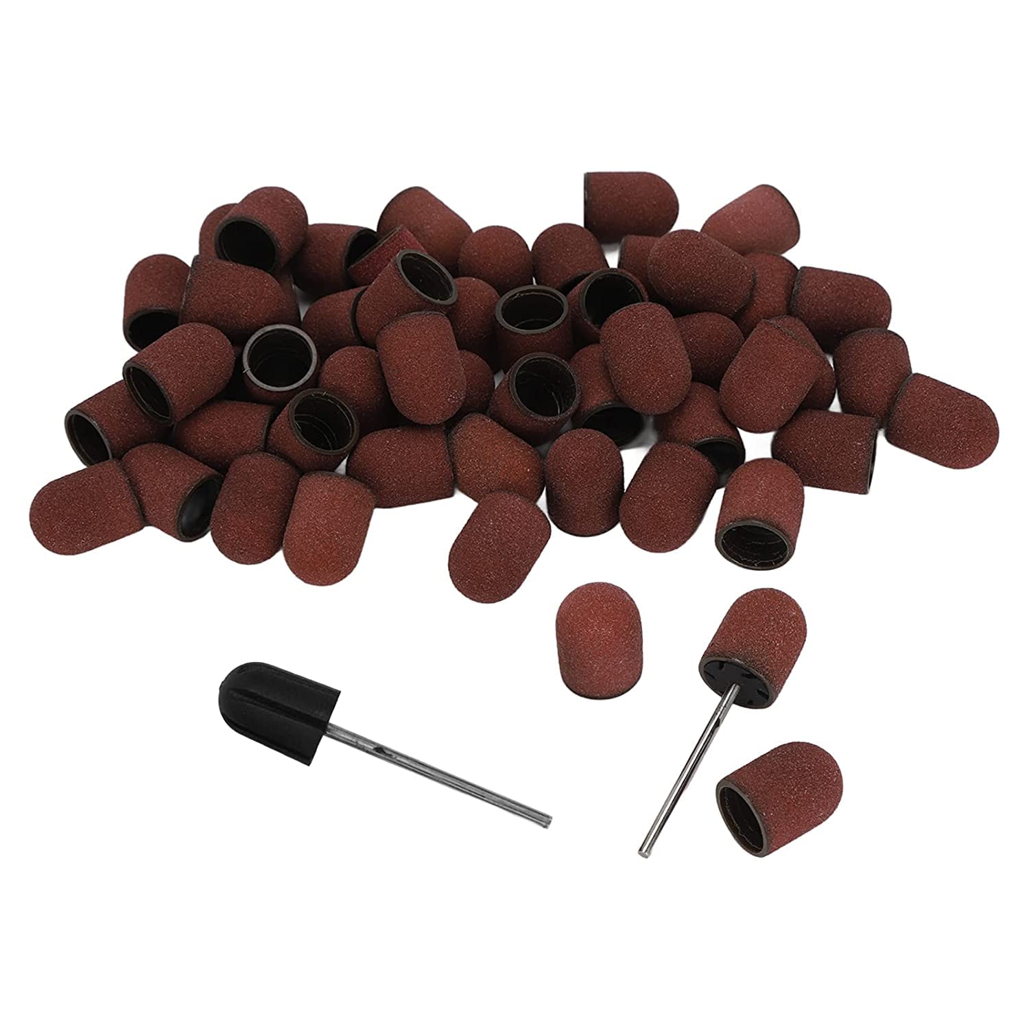 Professional Set of 2 Nail Sanding Drill Bits - Multi-Grit Sanding Heads for Acrylic & Gel Nails - Perfect for Nail Salons, DIY Manicures & Home Nail Care