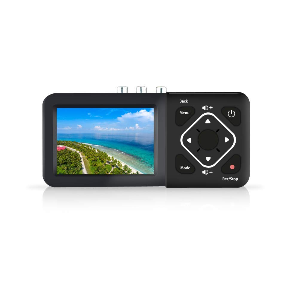 TEC TADREC-S2 VHS to Digital Converter - Analog Video Audio Capture Recorder for VHS, Camcorder Tapes to Digital Format with HDMI Output & Built-in LCD Monitor - Perfect for Digitizing Home Movies, Archiving Old Videos, and Playing on DVD Players or Modern TVs