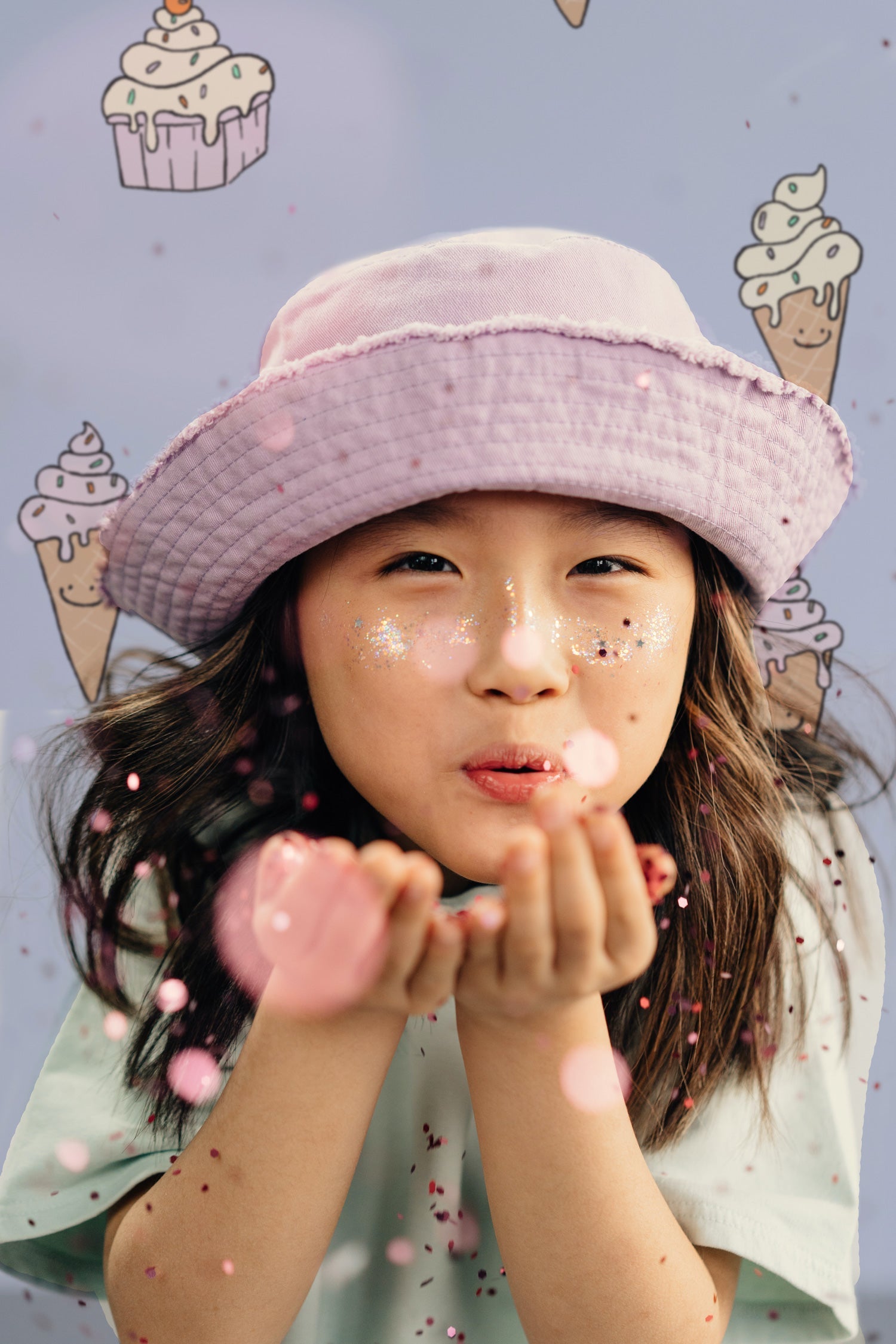 Premium Ice Cream Wallpaper Sample - Peel & Stick Removable Wallpaper for Kitchen, Bedroom, and Nursery Decor