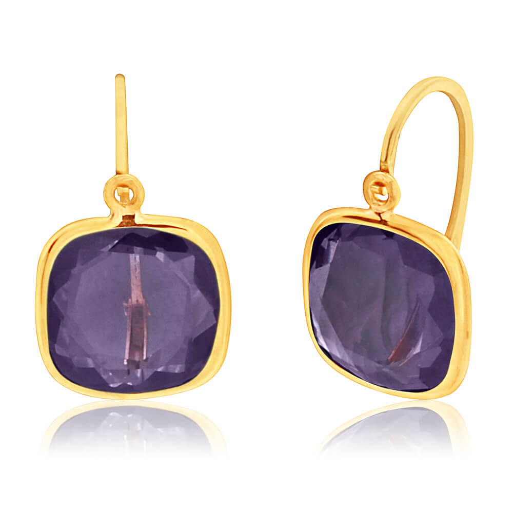9ct Yellow Gold Cubic Zirconia Hoop Earrings for Women - Elegant & Hypoallergenic Jewelry for Parties, Weddings & Everyday Wear