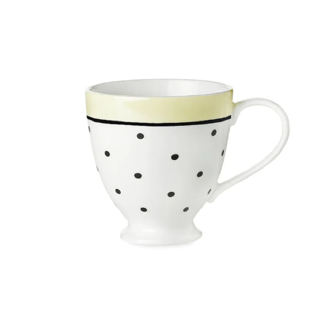 Ms Etoile Polka Dot Coffee Mug - 12oz Ceramic Tea Cup with Handle, Perfect for Home, Office & Gifts - Dishwasher & Microwave Safe