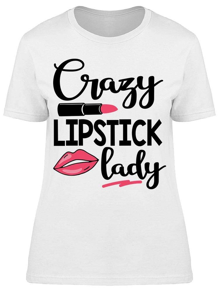 Smartprints Crazy Lipstick Lazy Lips Graphic T-Shirt for Women - Fun & Trendy Casual Wear for Parties, Outings & Everyday Fashion
