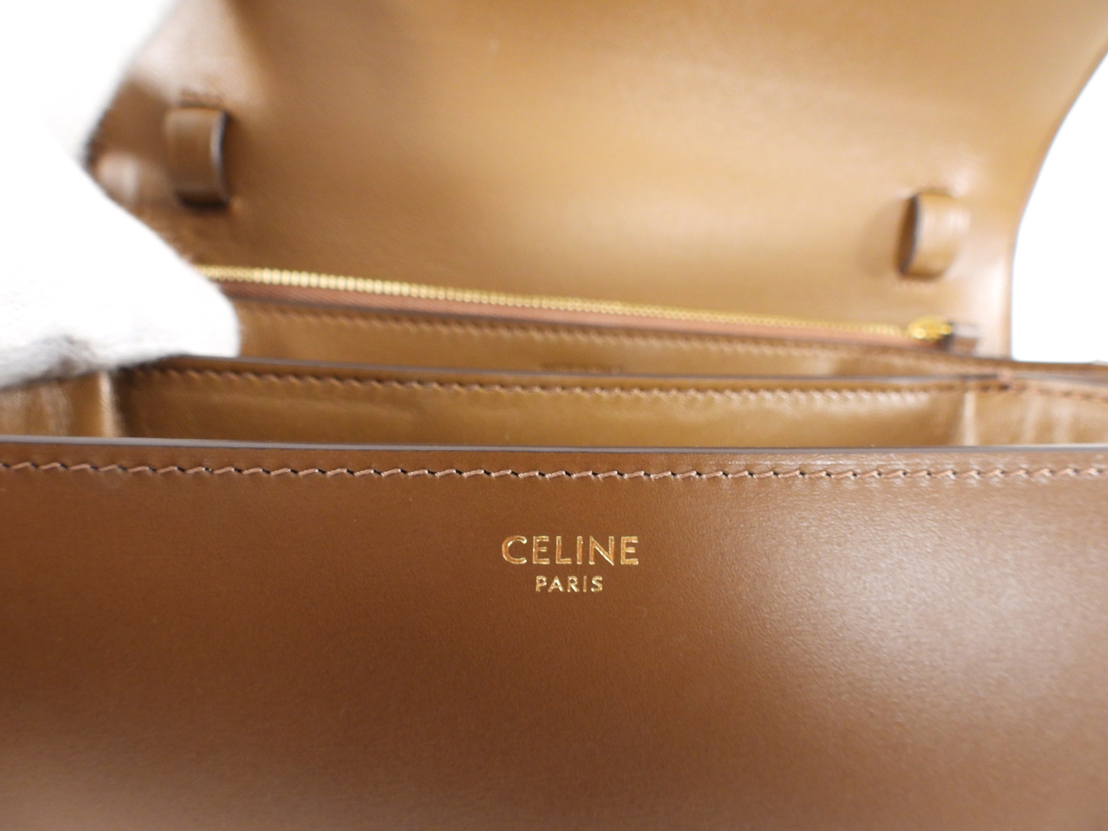 Celine Medium Classic Box Bag in Camel Brown - Timeless Luxury Handbag for Women, Perfect for Work, Travel & Everyday Elegance