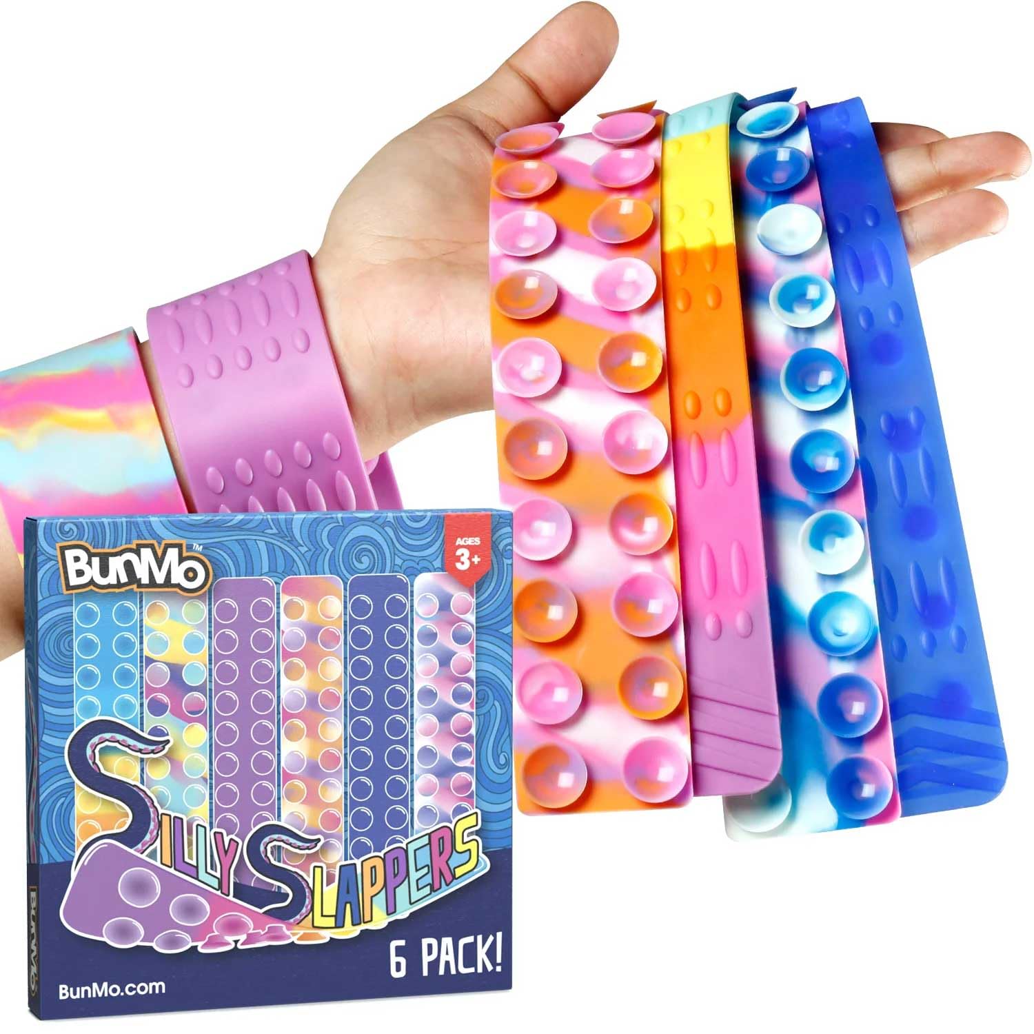 BUNMO Easter Basket Essentials - 6 Pack Stretchy Sensory Strings for Kids - Fidget Toys for Stress Relief & Focus - Non-Mouthable Safe Toys Age 3+ - Perfect for Easter Basket Stuffers, Classroom Rewards & Sensory Play Therapy
