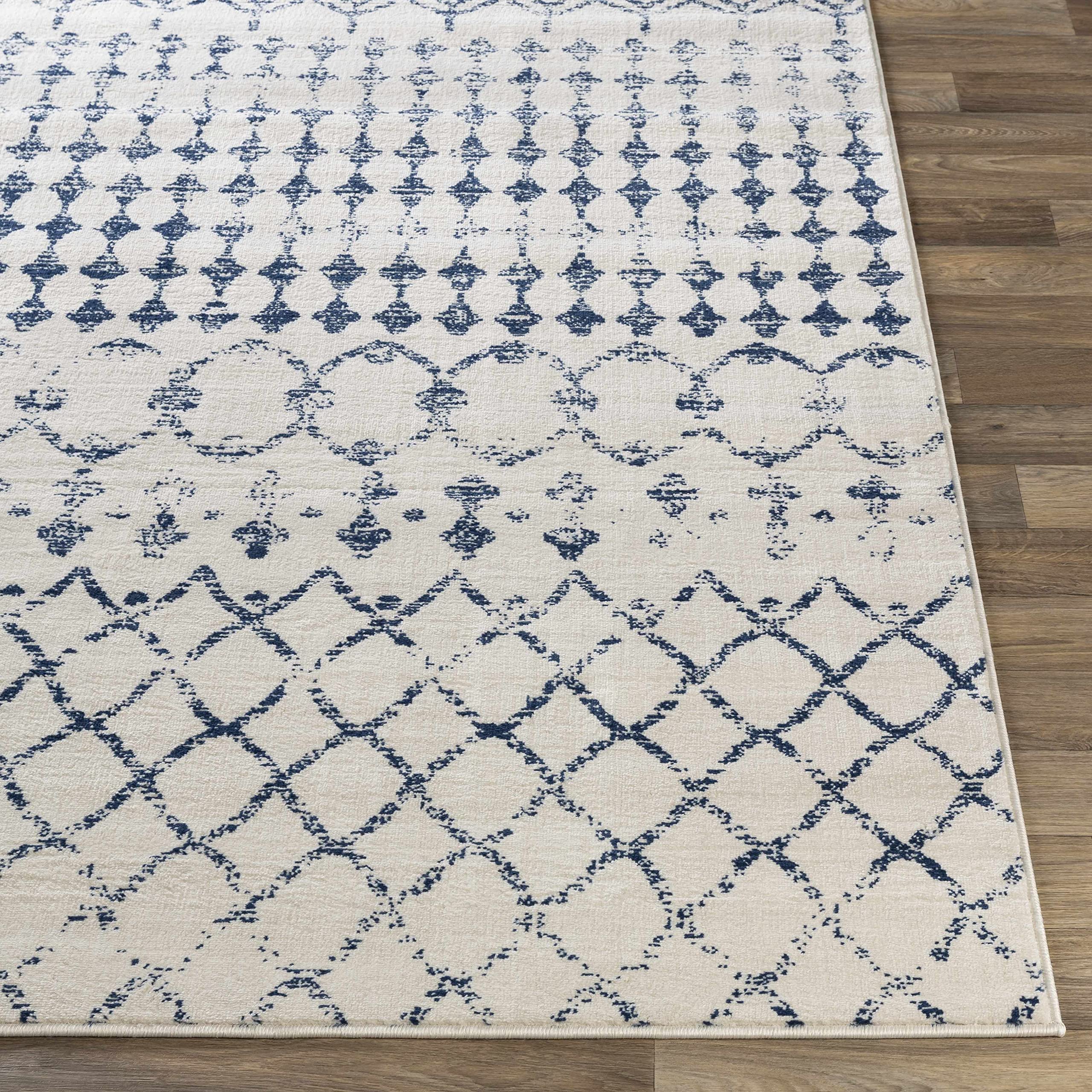 Modern Blue & White Hauteloom Banjup Area Rug 9' x 12'3