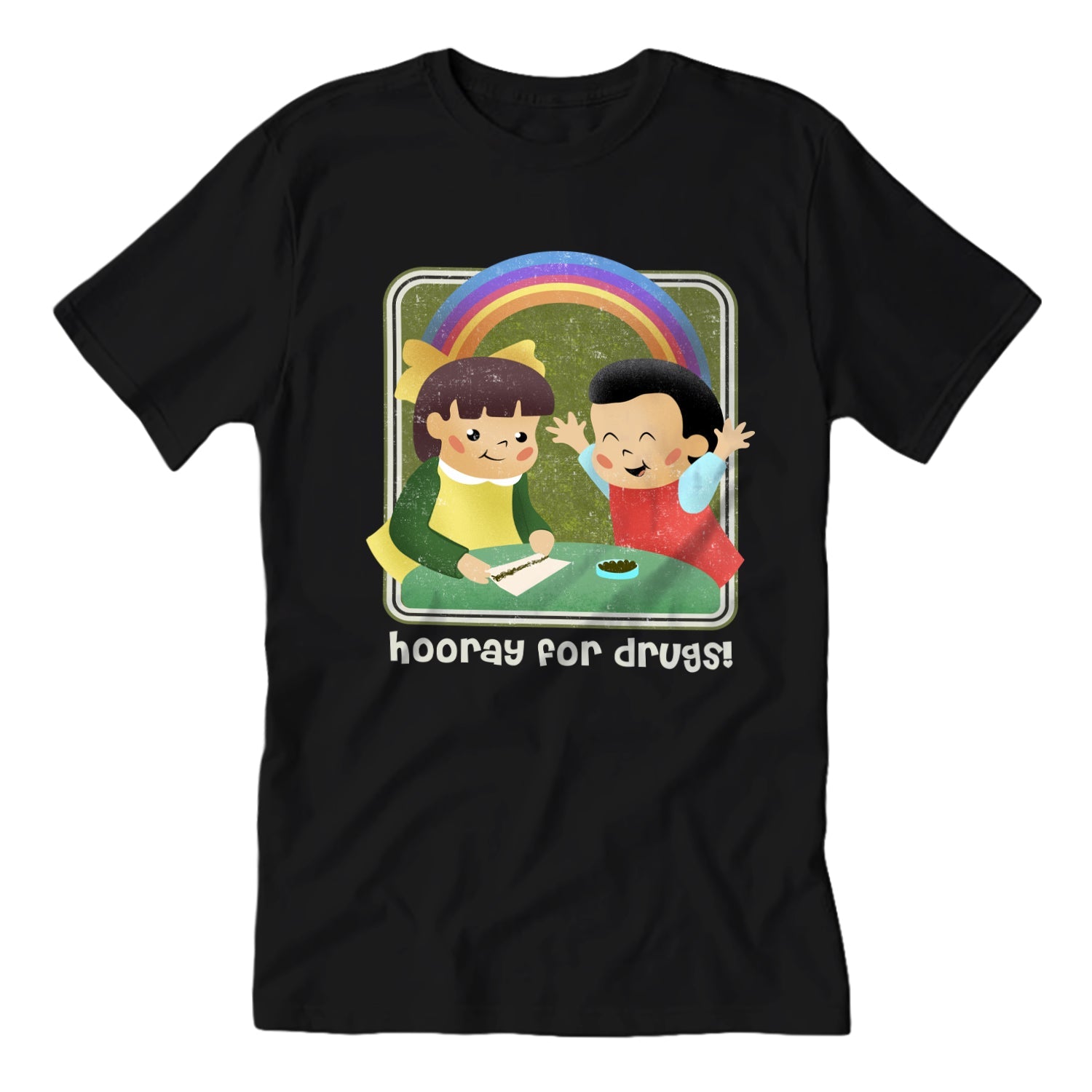Funny Hooray for Drugs Graphic T-Shirt - Sarcastic Humor Tee for Men & Women - Casual Streetwear & Festival Outfit