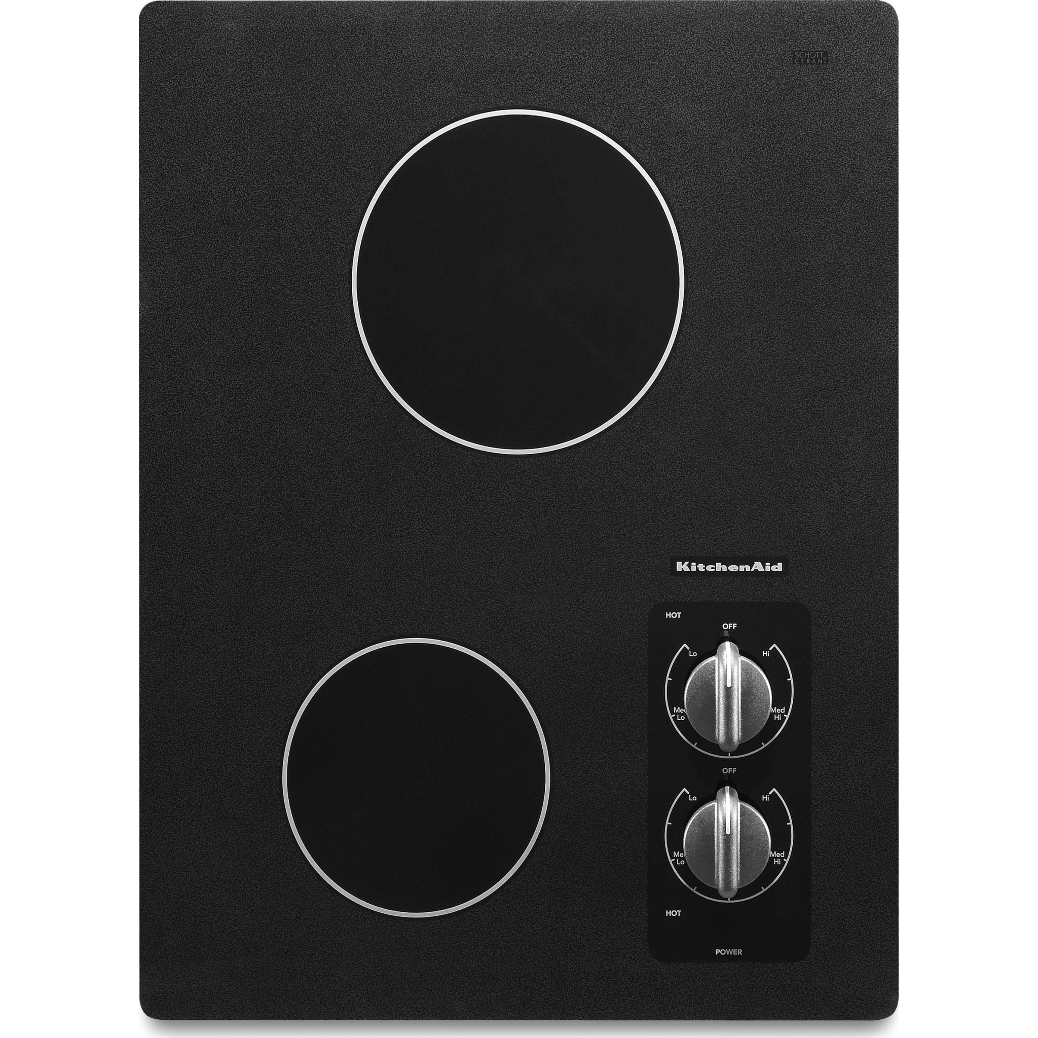 KitchenAid KECC056RBL 15-Inch Electric Cooktop in Black - Perfect for Modern Kitchens, Cooking, and Baking