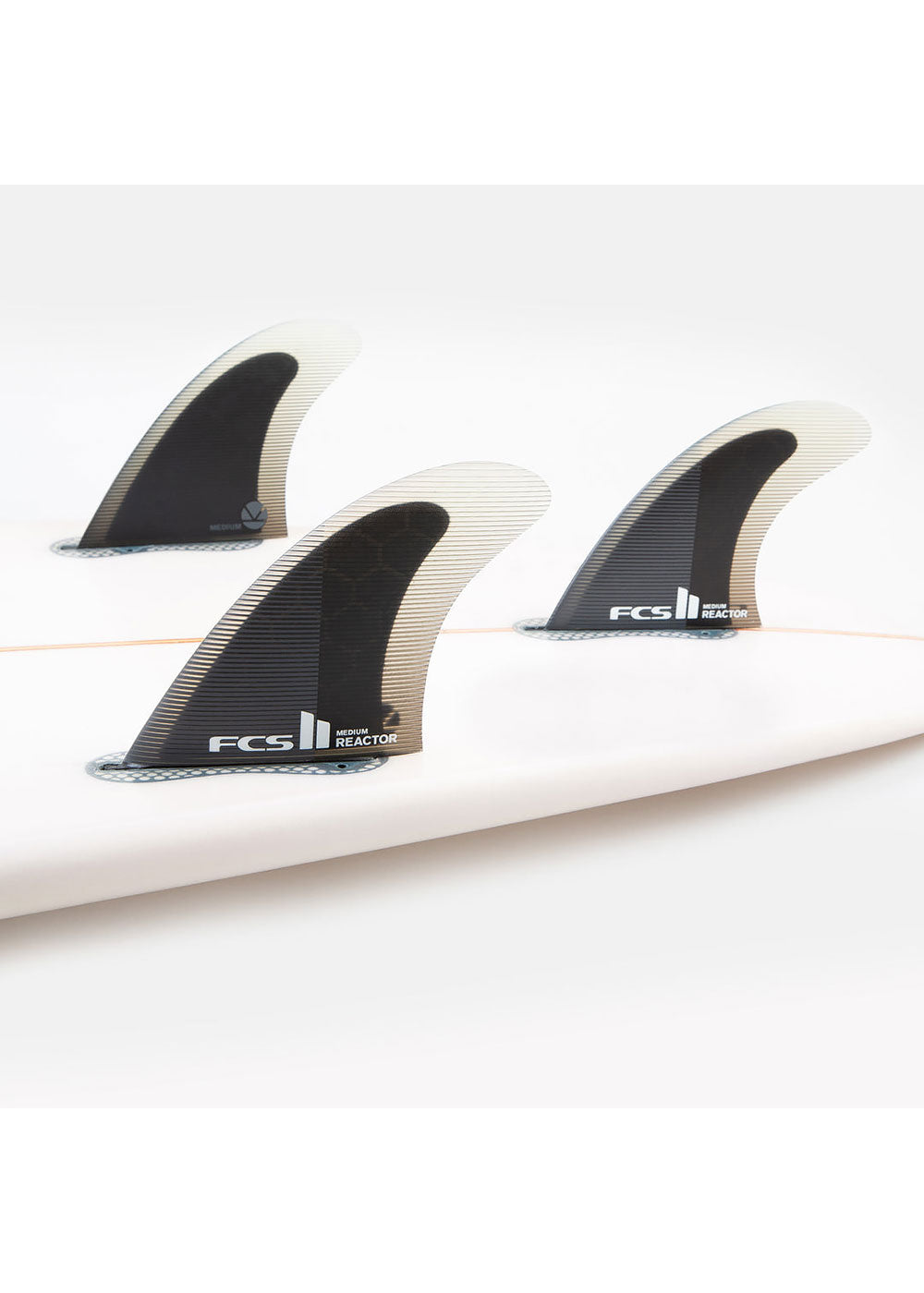 FCS II Reactor PC Tri Surfboard Fins - High-Performance Surfing Fins for Shortboards & Performance Surfing - Perfect for Waves, Competitions & Daily Surf Sessions
