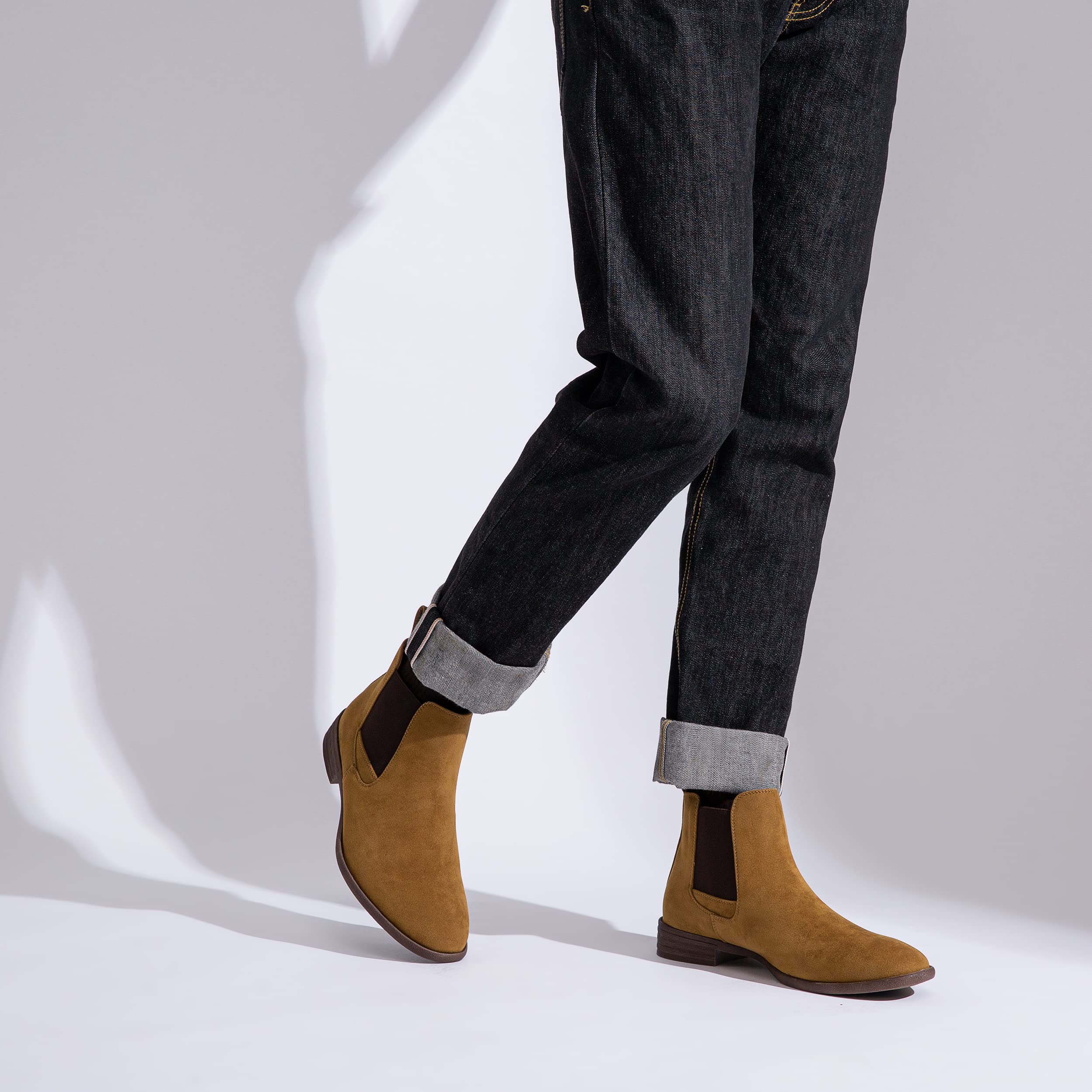 Jousen Men's Chelsea Boots - Waterproof Leather Ankle Boots for Men | Stylish Casual & Dress Boots for Work, Outdoor & Everyday Wear