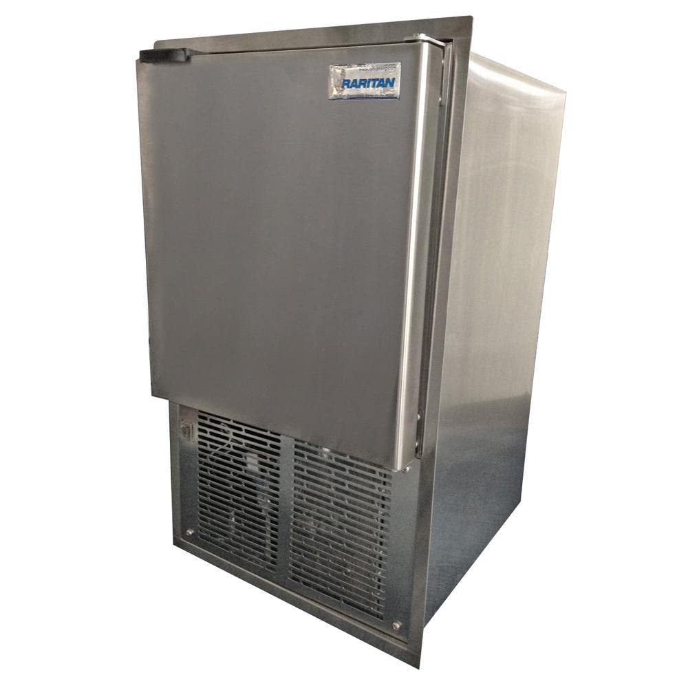 Raritan Icerette Automatic Ice Cube Maker - Stainless Steel Countertop Ice Machine - 115VAC for Home, Office, and Bar Use