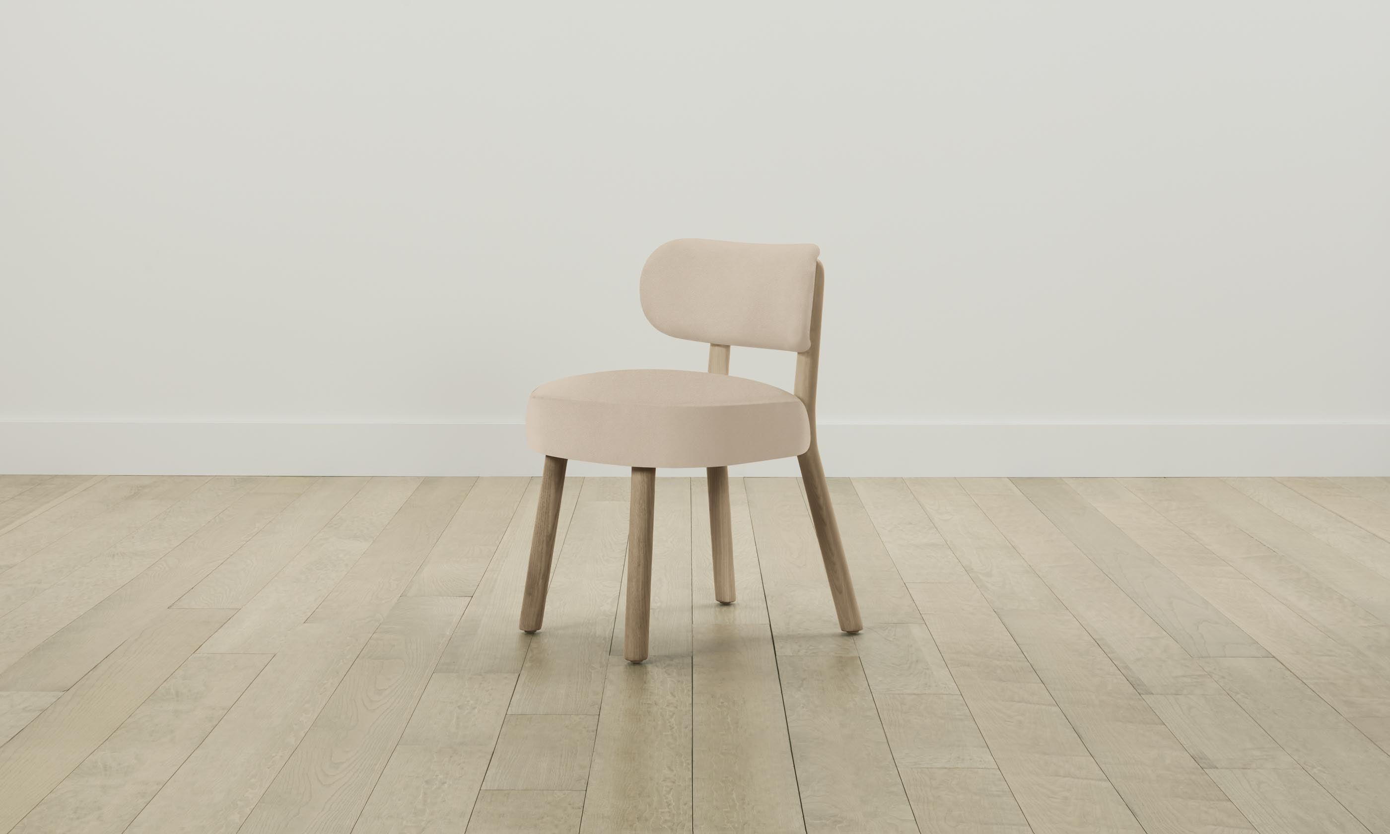 The Jane Dining Chair - Premium Pebbled Leather Upholstery in Stone Color - Perfect for Modern Dining Rooms & Kitchen Tables