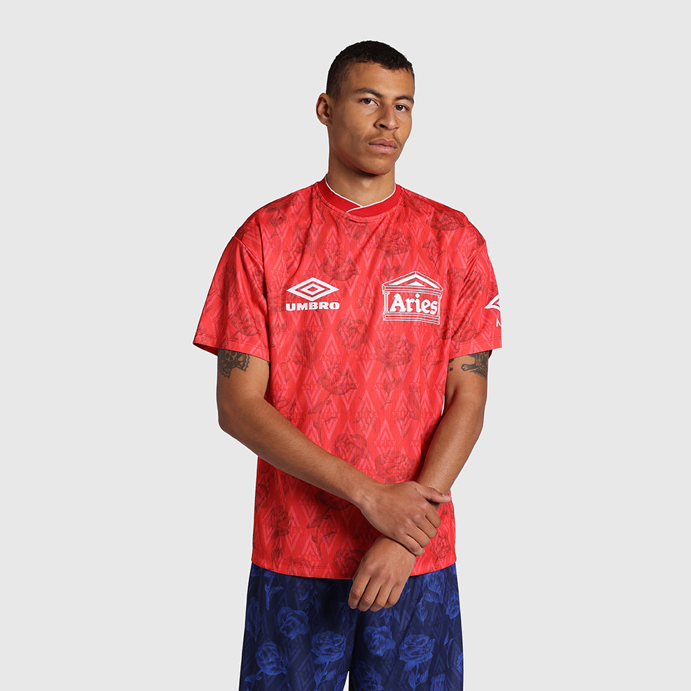Aries Roses Short Sleeve Football Jersey - Breathable Sports Shirt for Men & Women - Perfect for Soccer Games, Training & Fan Wear