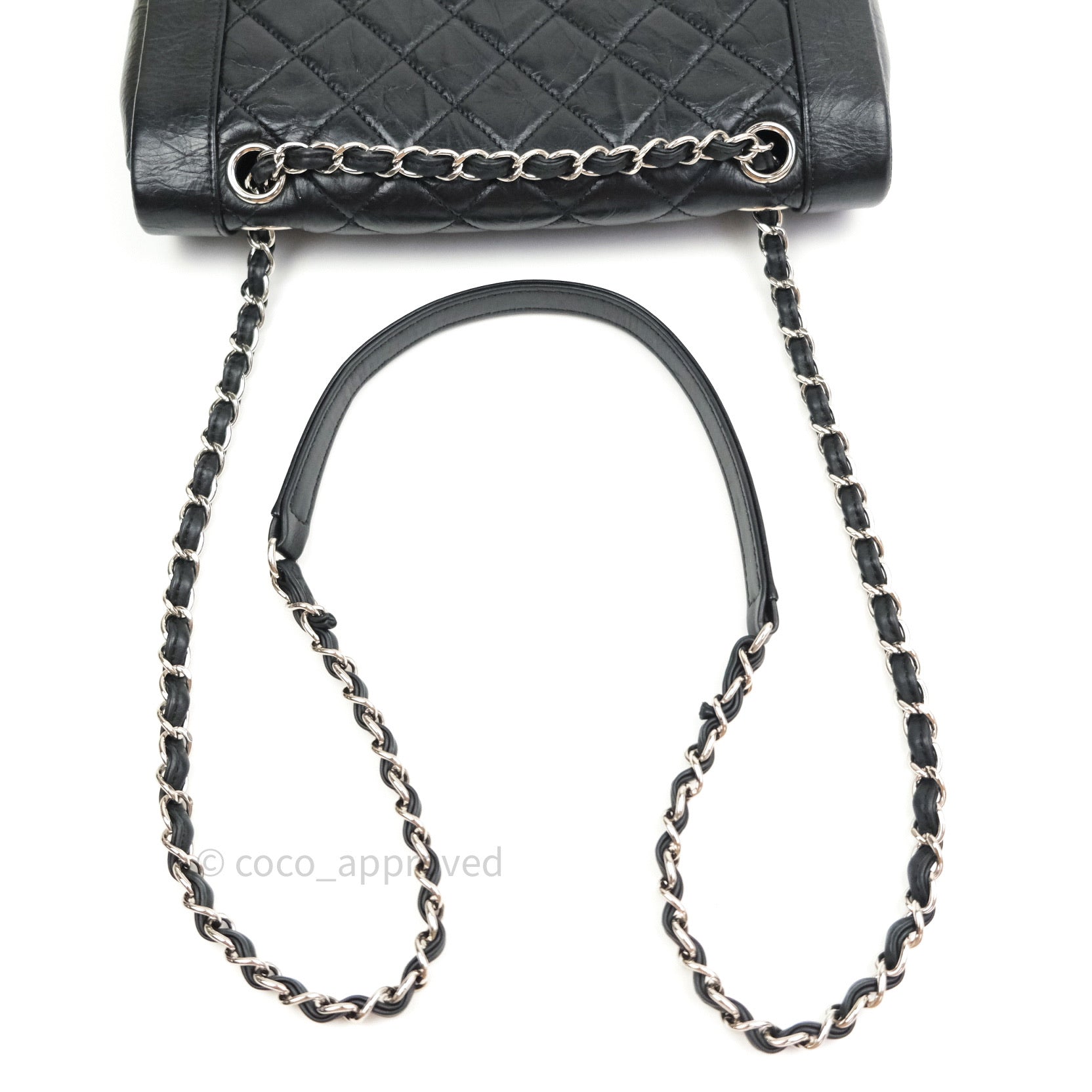 Chanel Bi Quilted Crumpled Calfskin Handbag Black with Silver Hardware - Luxury Crossbody Bag for Women, Perfect for Evening Events & Date Nights