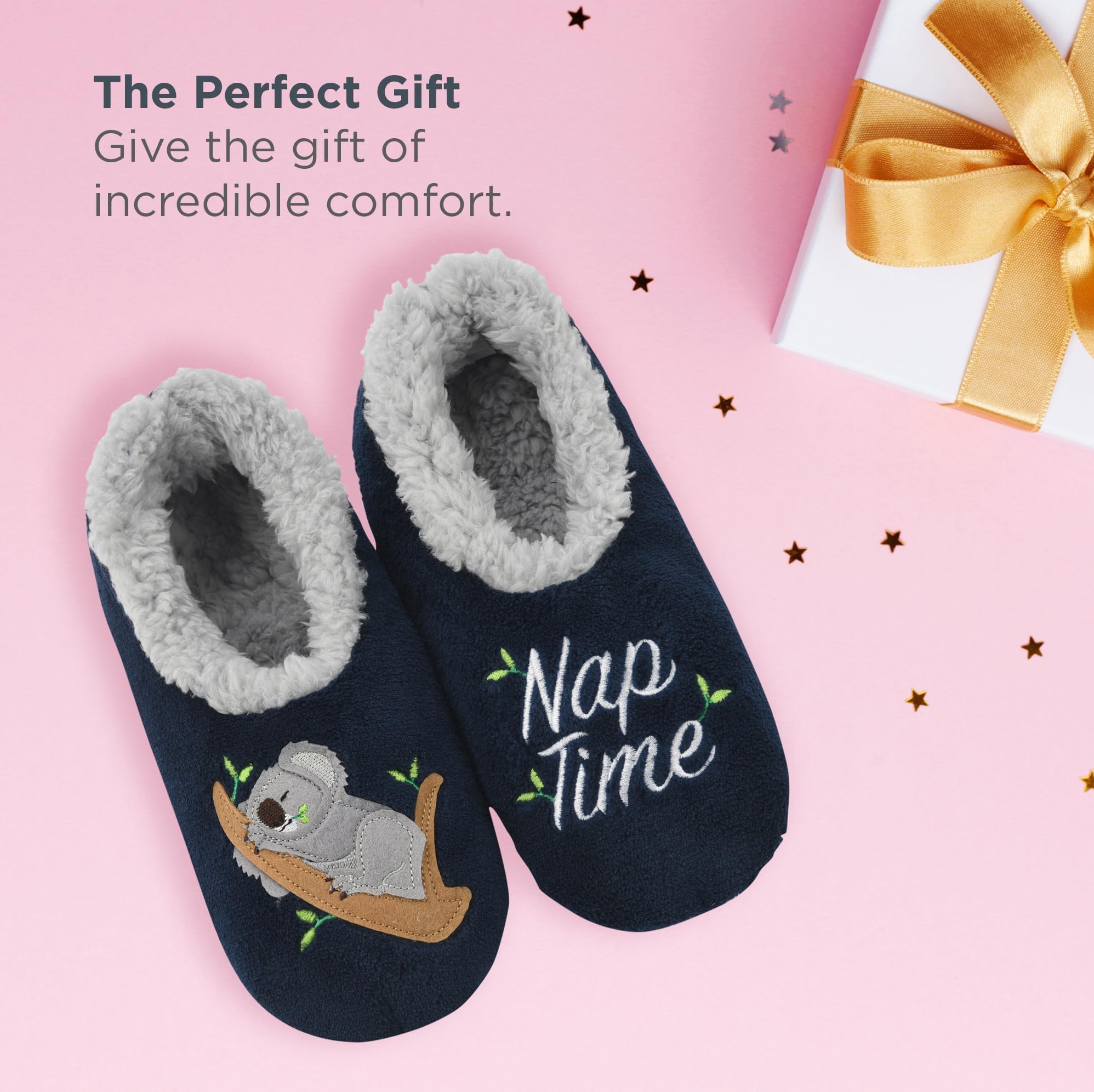 Cozy Snoozies Pairable Slipper Socks for Women - Non-Slip Fuzzy House Slippers | Perfect for Relaxing at Home, Lounging & Gift Giving