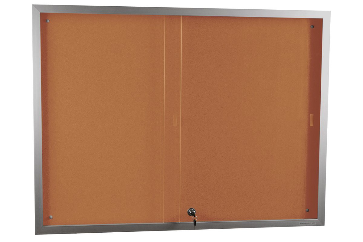 Vision Krommenie Sliding Door Notice Board - 47