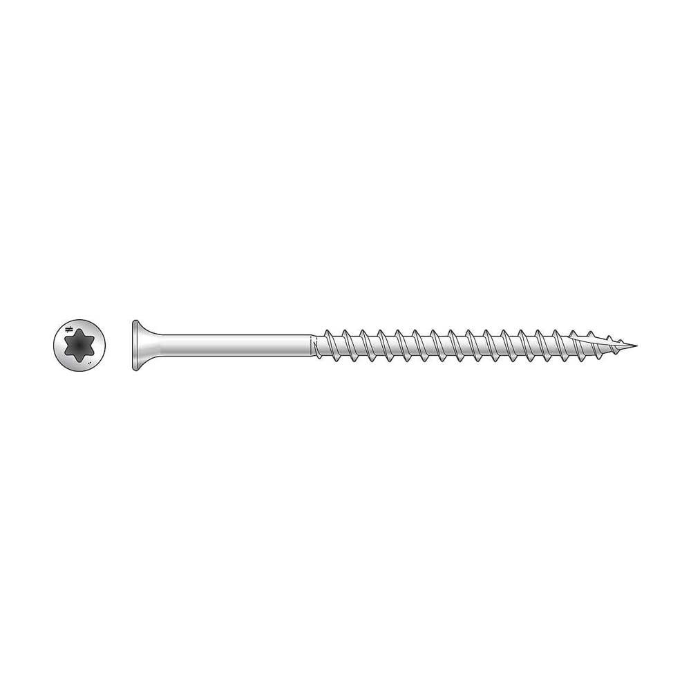 Simpson Strong-Tie S10300DTB Bugle-Head Wood Screws - 10x3 Inch T25 Type 305 (1500-Pack) - 6-Lobe Drive for Framing, Decking & Construction Projects