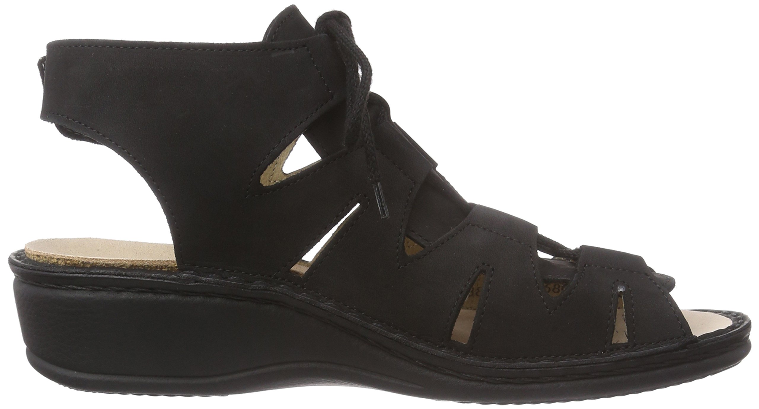 Finn Comfort Malaga Black Leather Shoes - Size 36 EU (US Women's 6) - Premium Comfort Footwear for Walking, Travel & Everyday Wear