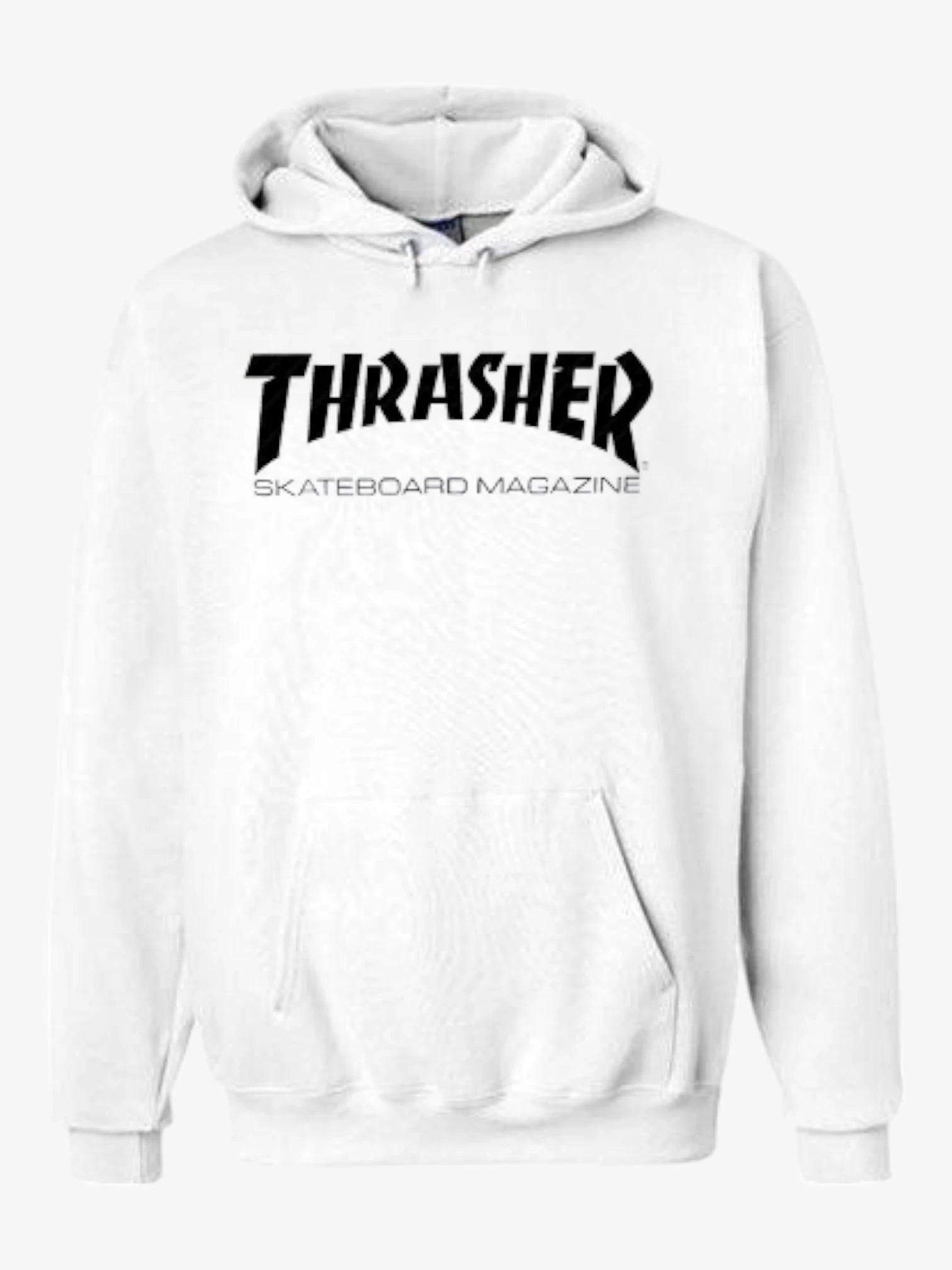 Thrasher Skate Magazine Hoodie for Kids - White Skateboarding Hooded Sweatshirt - Perfect for Skateboarding, Streetwear, and Casual Wear