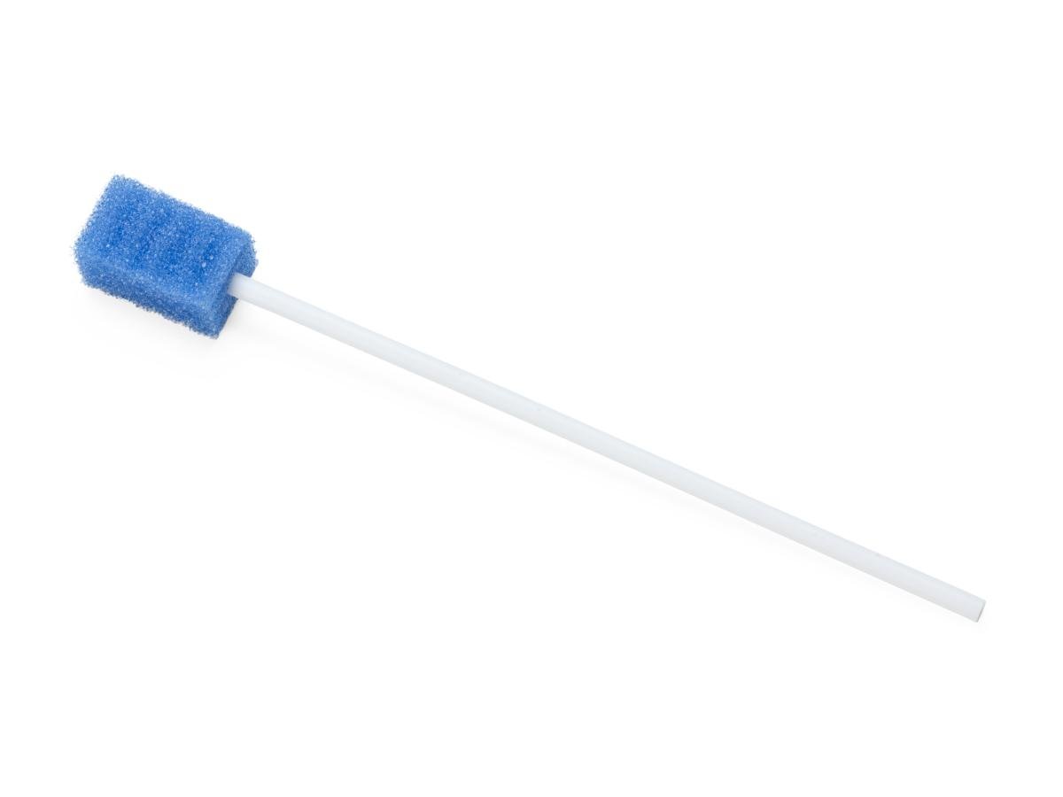 Medline DenTips Disposable Oral Swabs for Adults - Gentle & Hygienic Oral Care, Untreated Blue Swabs (20 per Bag, Pack of 50, 1000 Total) - Ideal for Hospital, Nursing Home, and Home Healthcare Use