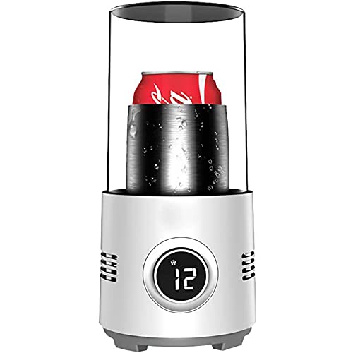 RenminRoad Smart Beverage Cooler Cup - 2-in-1 Electric Heating & Cooling Travel Mug with Large Digital Display - Fast Temperature Control for Coffee, Tea, Milk - Perfect for Office, Car, Travel & Outdoor Use