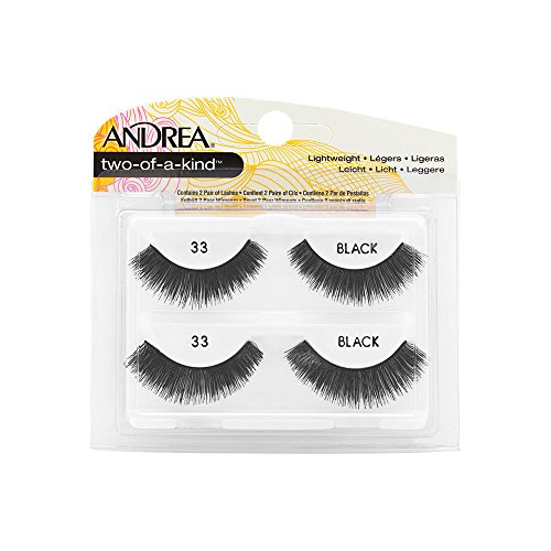 Andrea False Eyelashes Twin Pack - 2 Pairs of Natural Looking Strip Lashes for Dramatic Eye Makeup | Perfect for Parties, Weddings and Special Occasions