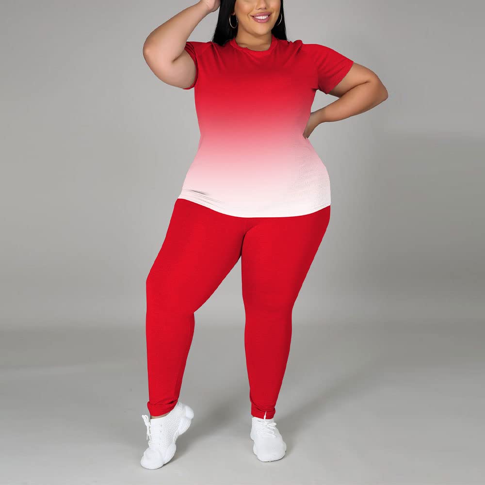 PINSV Plus Size Women's 2-Piece Outfit Sets (1X-5X) - Comfortable & Stylish Casual Wear for Work, Travel & Everyday Fashion