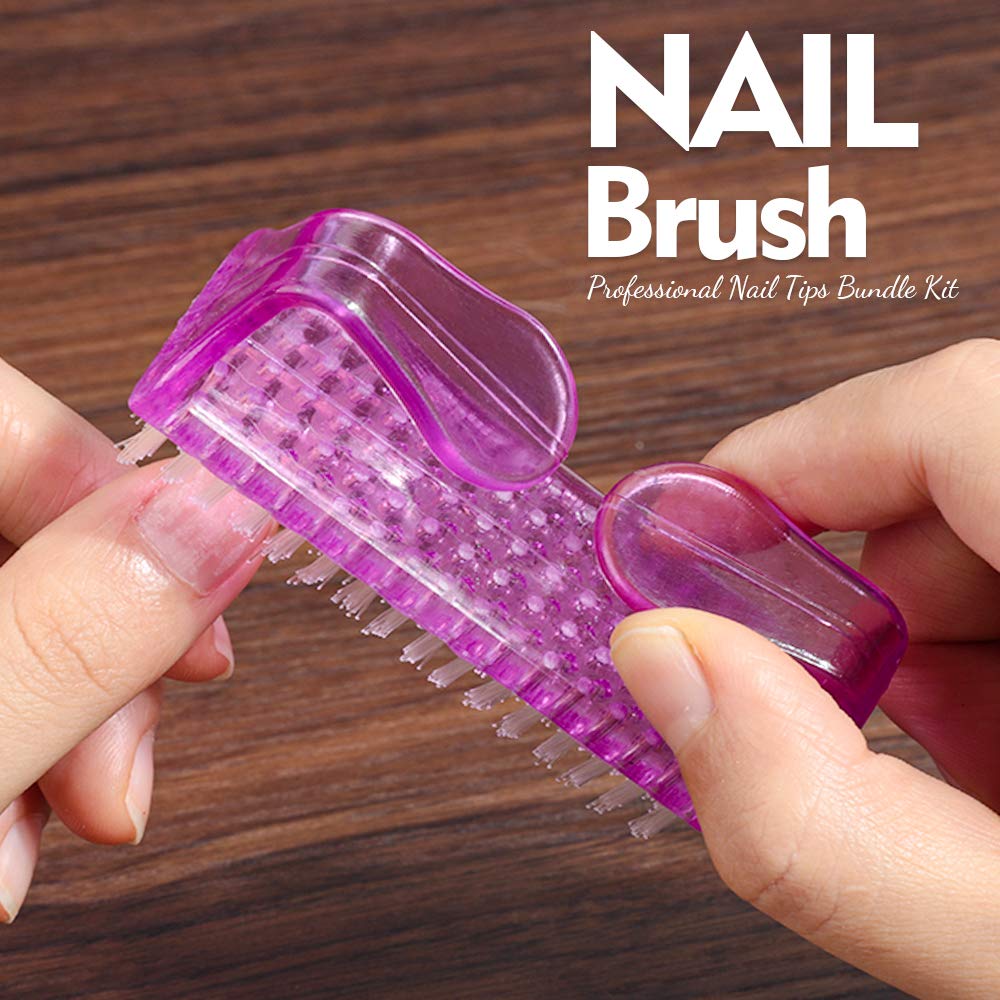 500 Pcs Clear Coffin Press on Nails - French Acrylic Artificial Nail Tips Set with Nail Glue, Files, Buffer, Shiner & Brush | Natural Half Cover False Nails for Salon, Party & Daily Wear by Teenitor
