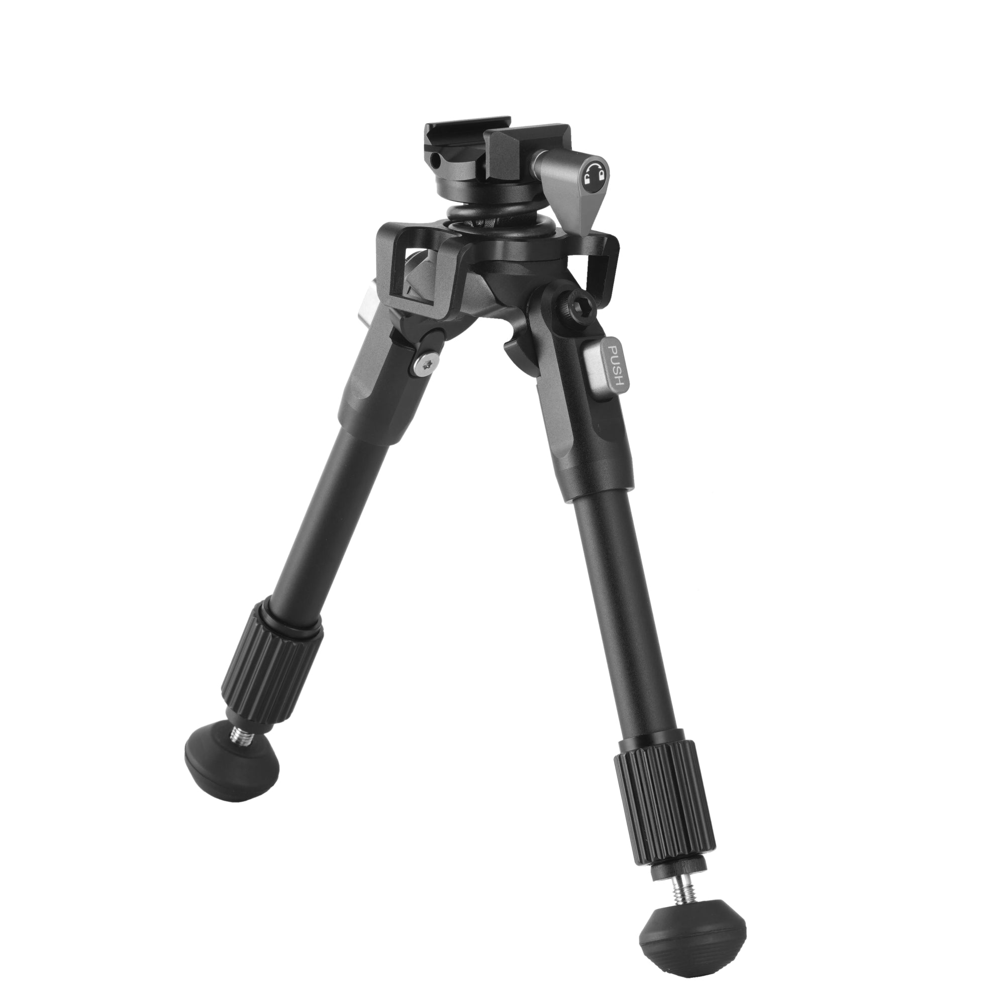 Equalizer 1QS A Aluminum Gun Bipod with Quick Release Picatinny Rail Adapter - Lightweight Shooting Support for Hunting, Tactical & Precision Rifle Use