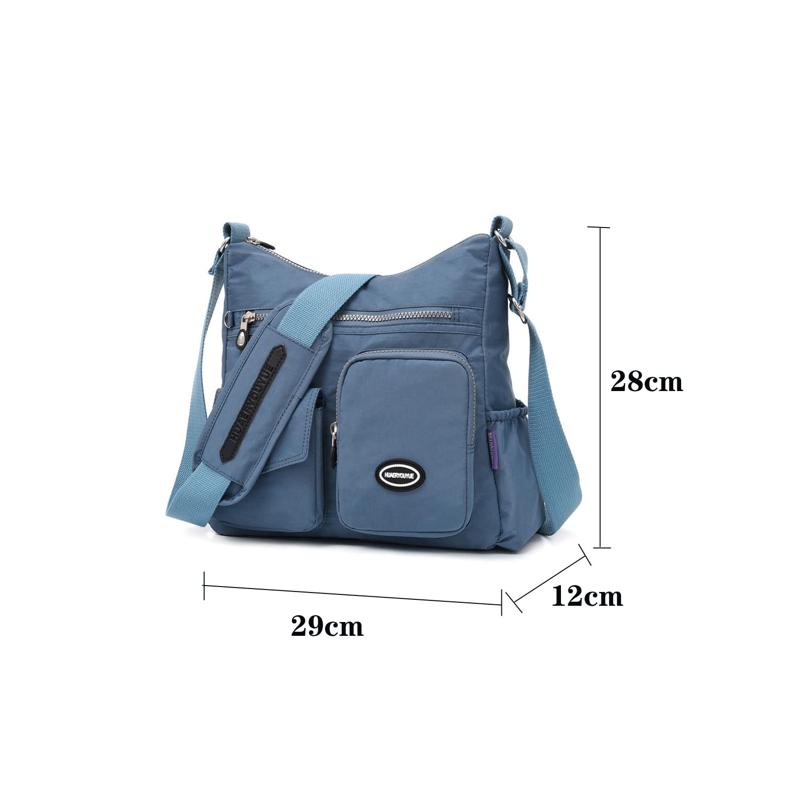 Waterproof Nylon Messenger Bag for Women - Large Capacity Tote Shoulder Bag - Durable & Stylish Handbag for Work, Travel & Daily Commute