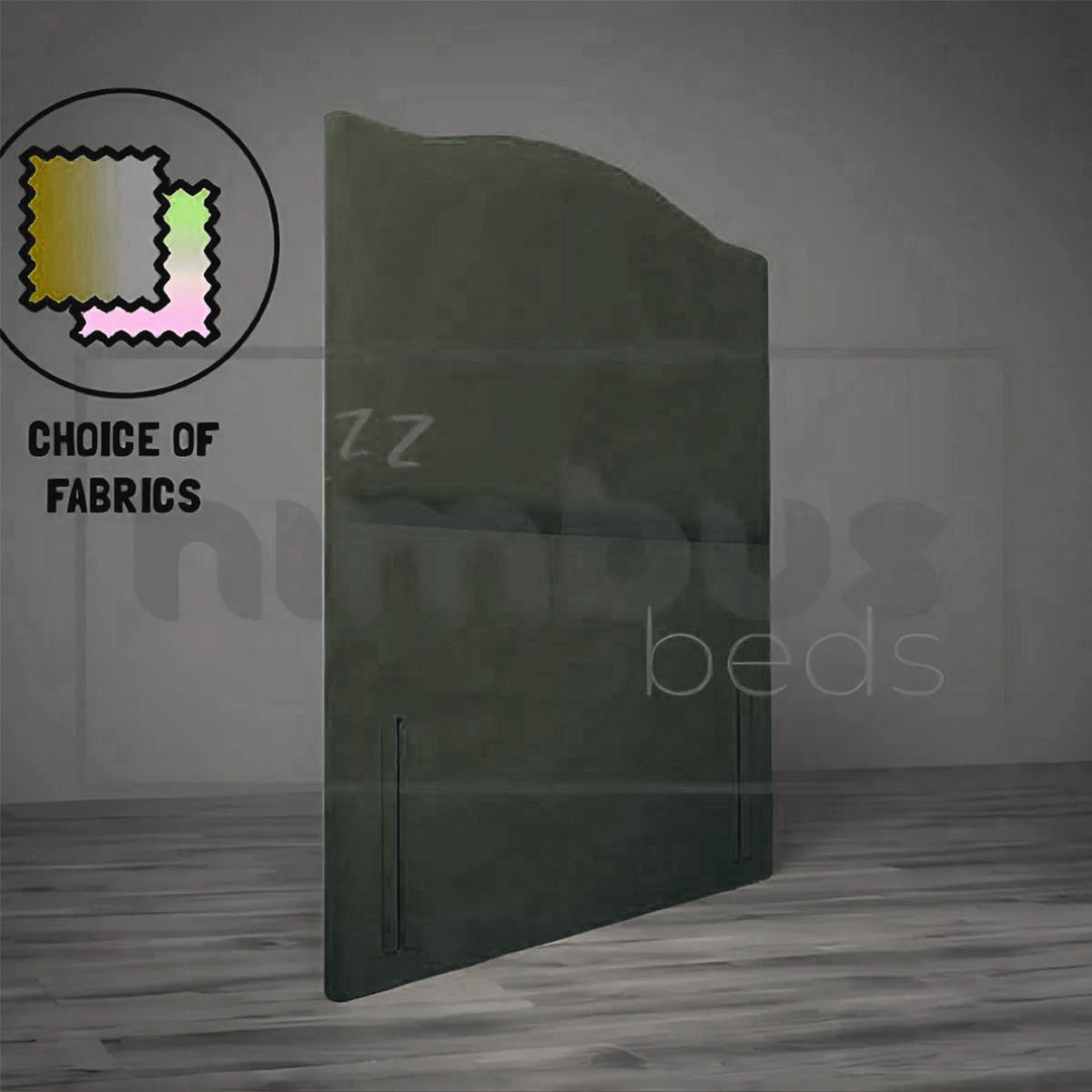 Modern Floor Standing Curve Headboard - Elegant Upholstered Bed Frame for Master Bedroom & Guest Room Decor