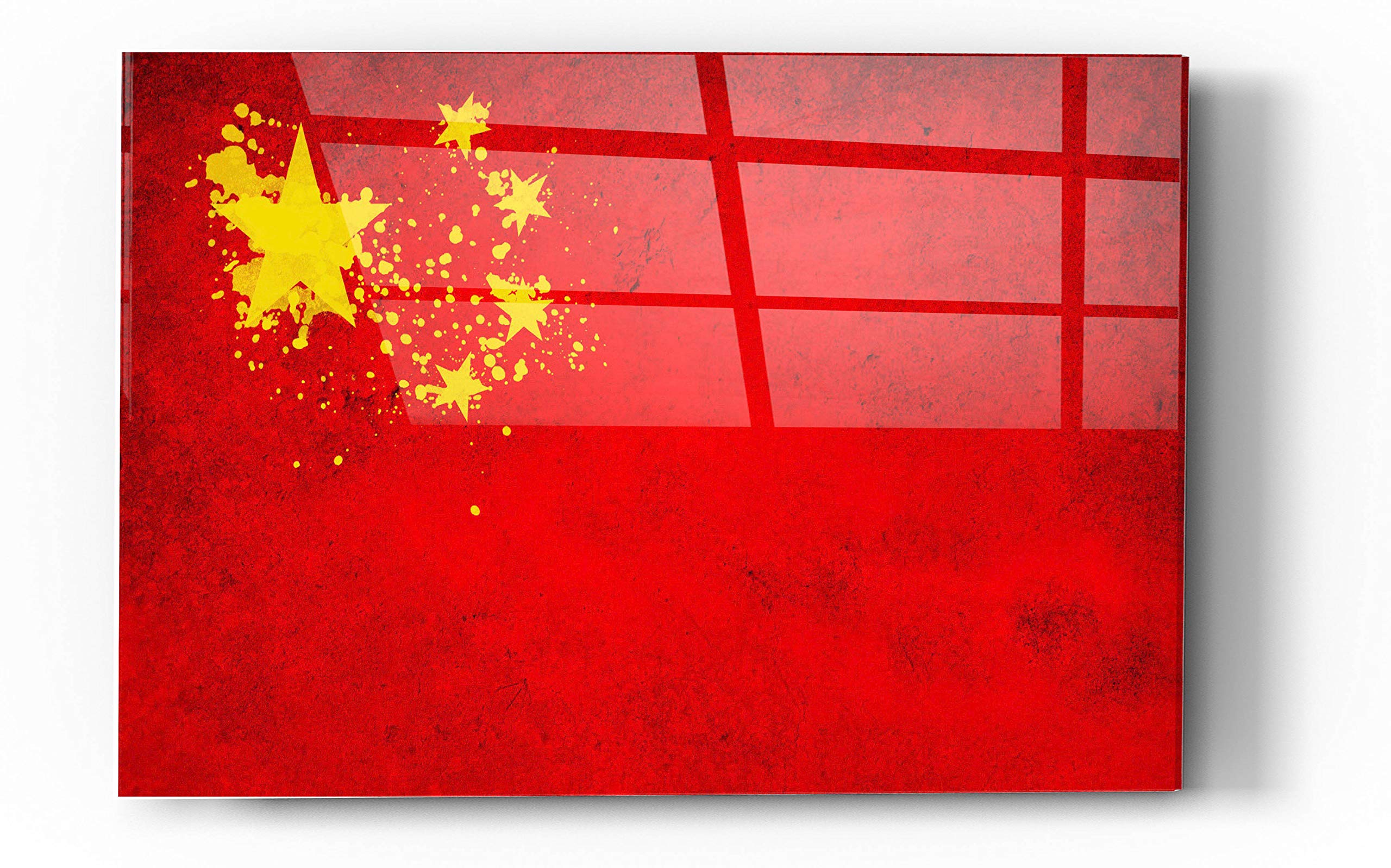 China Acrylic Glass Wall Art - 24x36 Inch Modern Home Decor, Abstract Landscape Painting for Living Room, Bedroom & Office