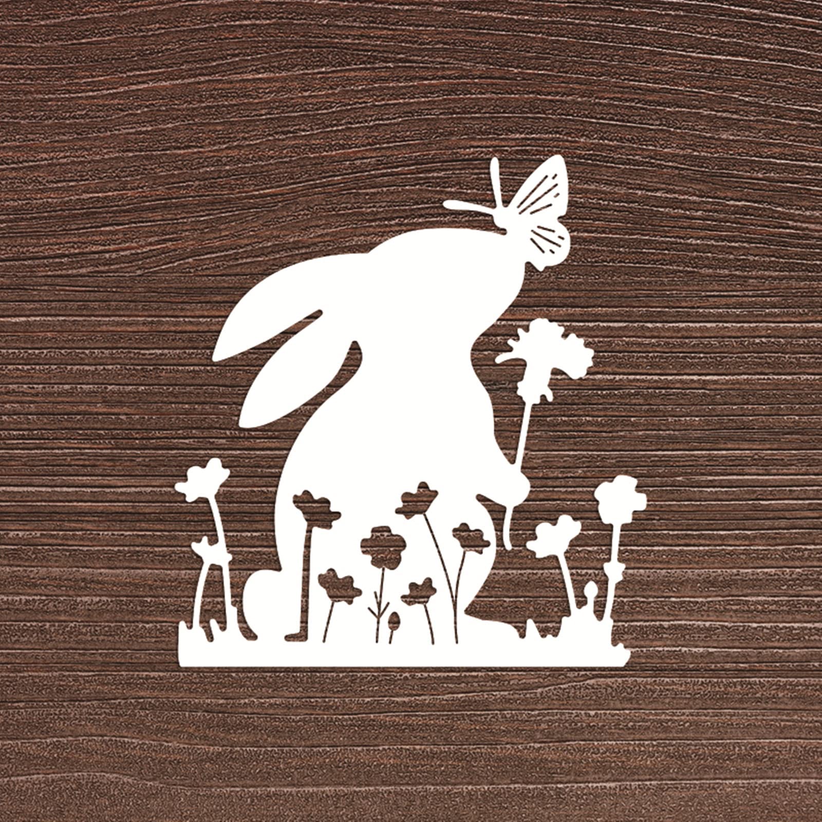 Easter Rabbit Metal Die Cuts - Cute Bunny Kissing Butterfly Animal Frame Stencils for DIY Card Making, Scrapbooking, Photo Albums & Home Decor | Perfect for Easter Crafts, Greeting Cards & Paper Embossing Projects