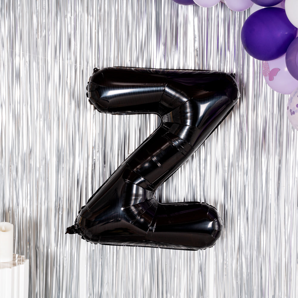Balloonify Black Mylar Letter Z Balloon - 40 Inch Large Alphabet Foil Balloon for Birthday Parties, Baby Showers & Graduation Decorations (1 Count)