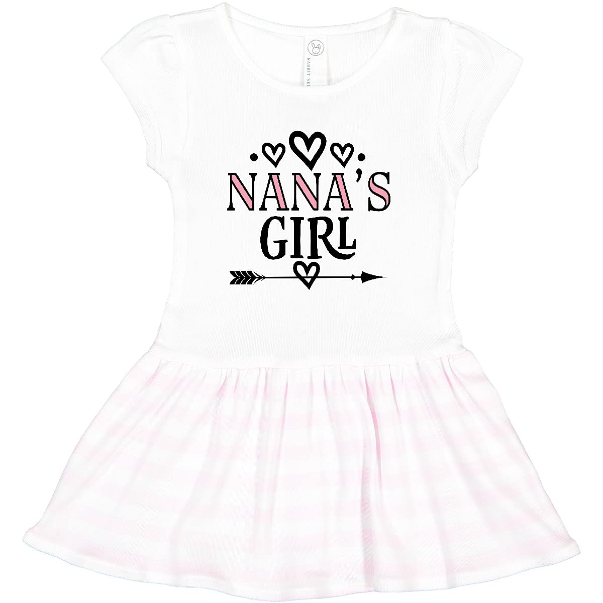 Inktastic Nana Girl Granddaughter Gift Toddler Dress - Cute & Comfortable Cotton Dress for Baby Girls, Perfect for Family Photos, Birthday Parties & Special Occasions