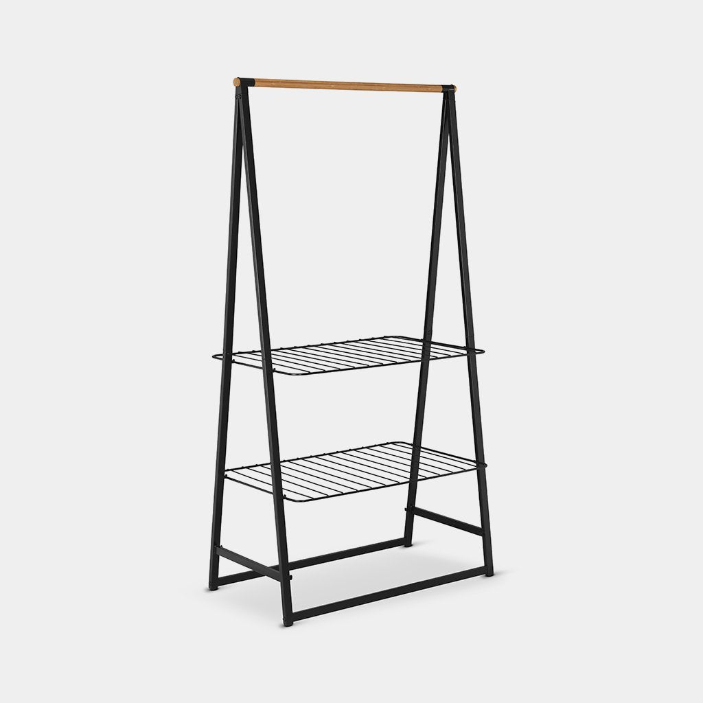 Linn Clothes Rack - Black - Small & Large Size - Space Saving Garment Rack for Bedroom, Closet & Laundry Room Organization