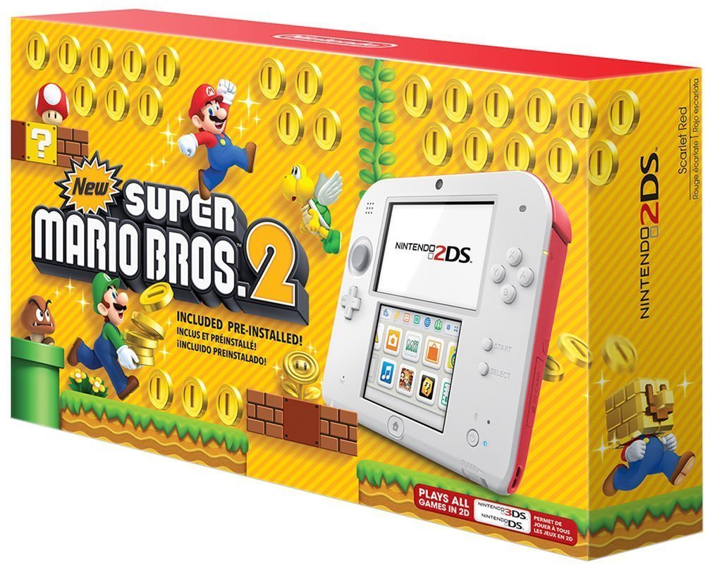 Refurbished Nintendo 2DS Console - New Super Mario Bros. 2 Limited Edition Bundle | Portable Gaming System for Kids & Adults | Perfect for Travel, Commuting & Home Entertainment