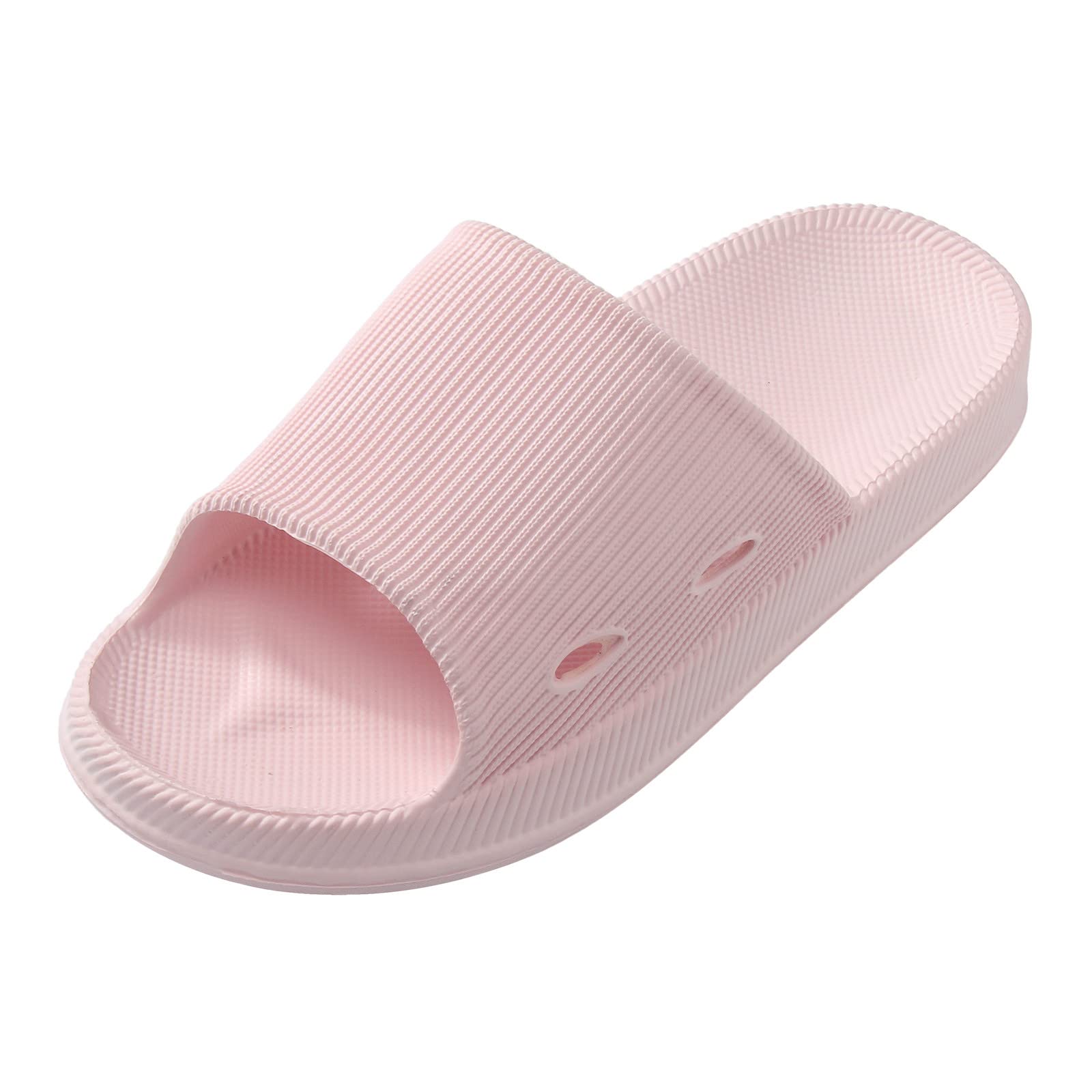 **Soft Plush House Slippers for Women & Men - Non-Slip Bathroom Sandals, Comfortable Indoor/Outdoor Home Slippers (Pink, Size 8) - Perfect for Relaxing, Spa, and Cozy Home Wear**
