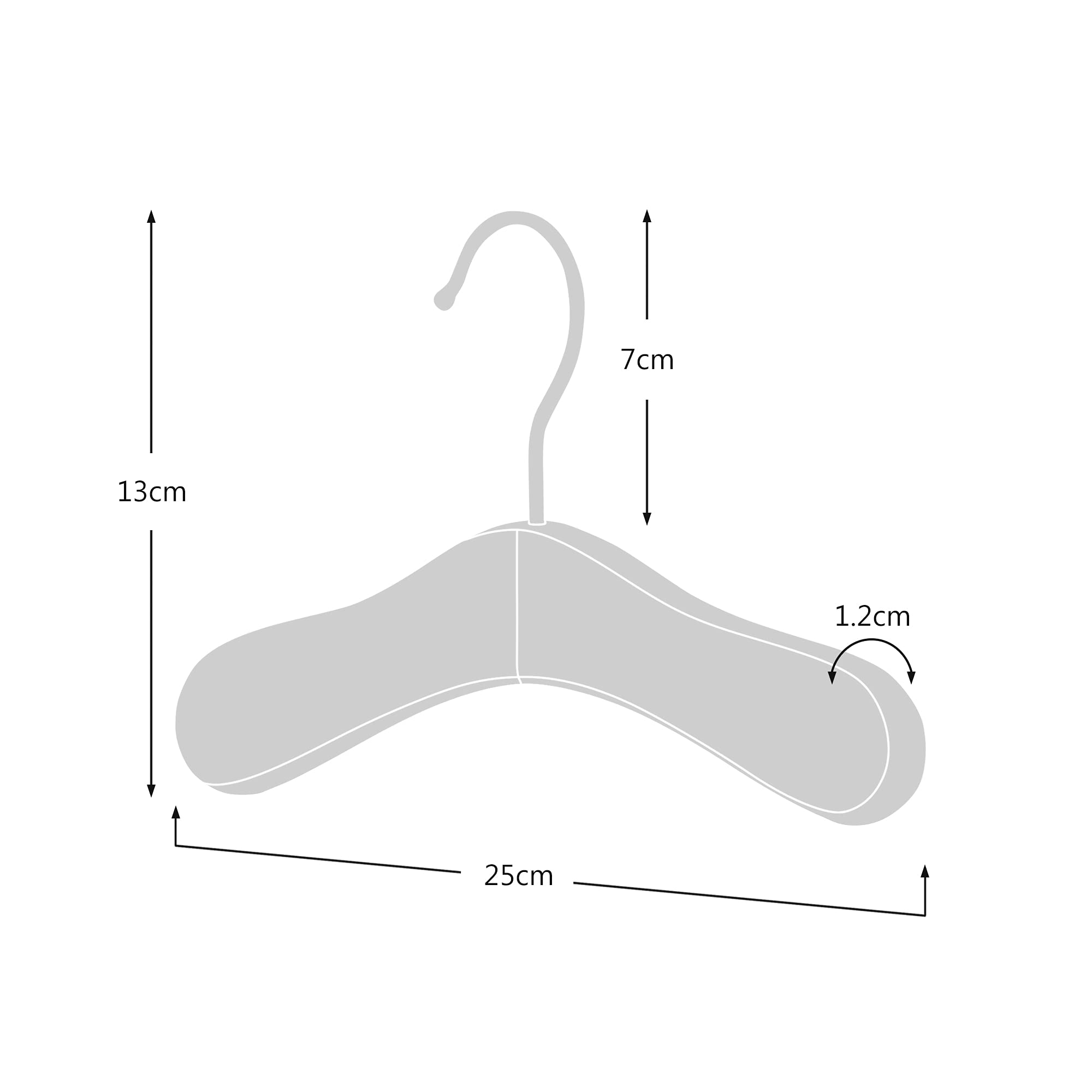 12 Pack Natural Wooden Baby Hangers for Nursery - 9.8 Inch Kids Clothes Hangers with Swivel Hook - Perfect for Organizing Baby Clothes, Toddler Wardrobes & Nursery Storage