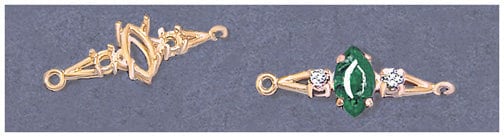 Solid Sterling Silver or 14K Gold Accented Marquise Cut Link Bracelet - 8x4mm or 10x5mm - DIY Custom Jewelry Making Supplies (167841/147841) - Perfect for Handmade Bracelets, Gifts & Special Occasions