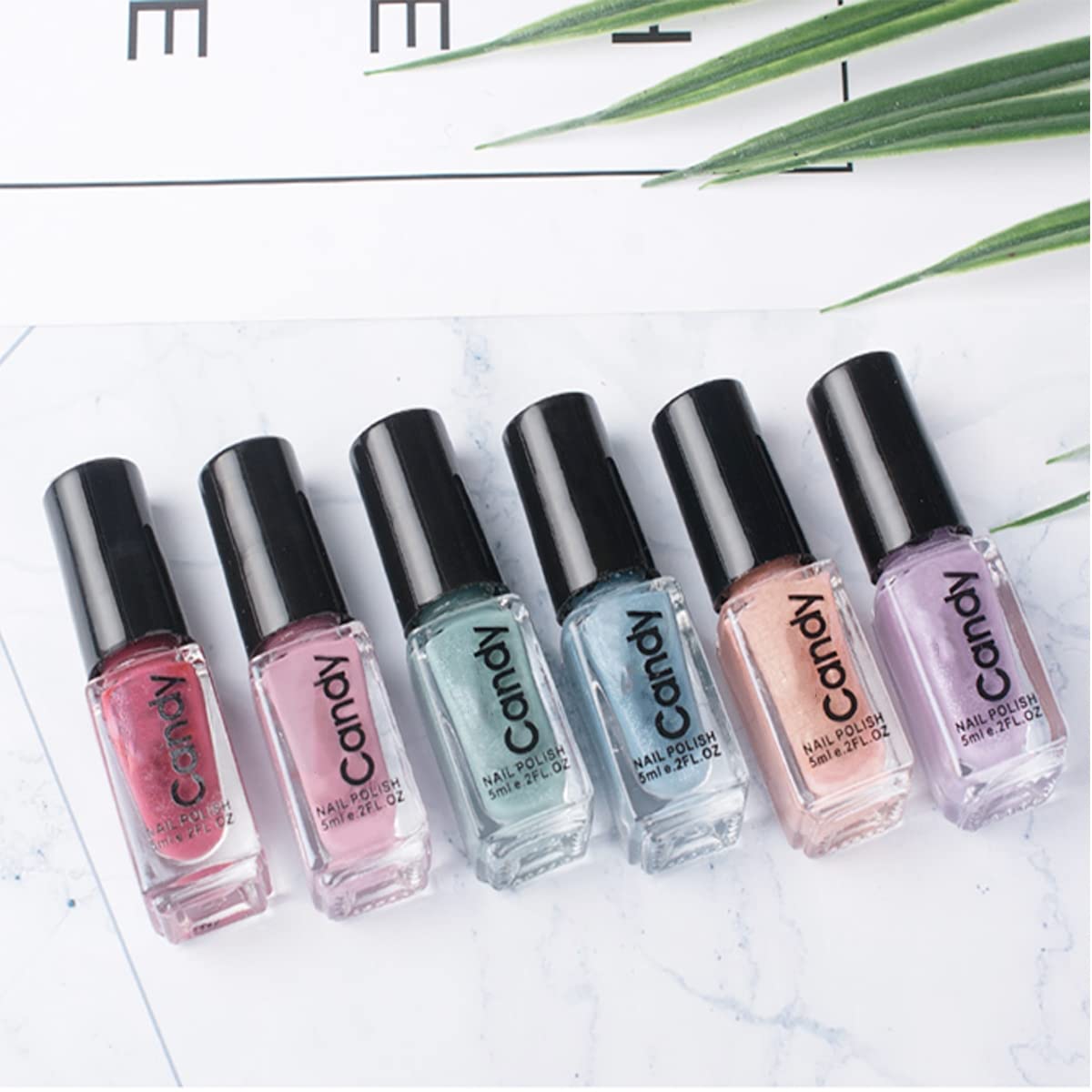 Quick Dry Long Lasting Nail Polish Set - 6 Colors for Women & Girls | Home & Party Use
