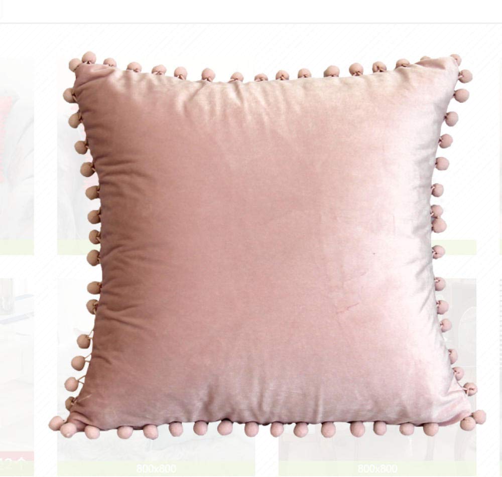 QWE Velvet Sofa Pillow - 45x45cm Solid Color Cushion for Living Room, Office, Bed & Car Backrest Support - Soft Comfort for Waist & Lumbar