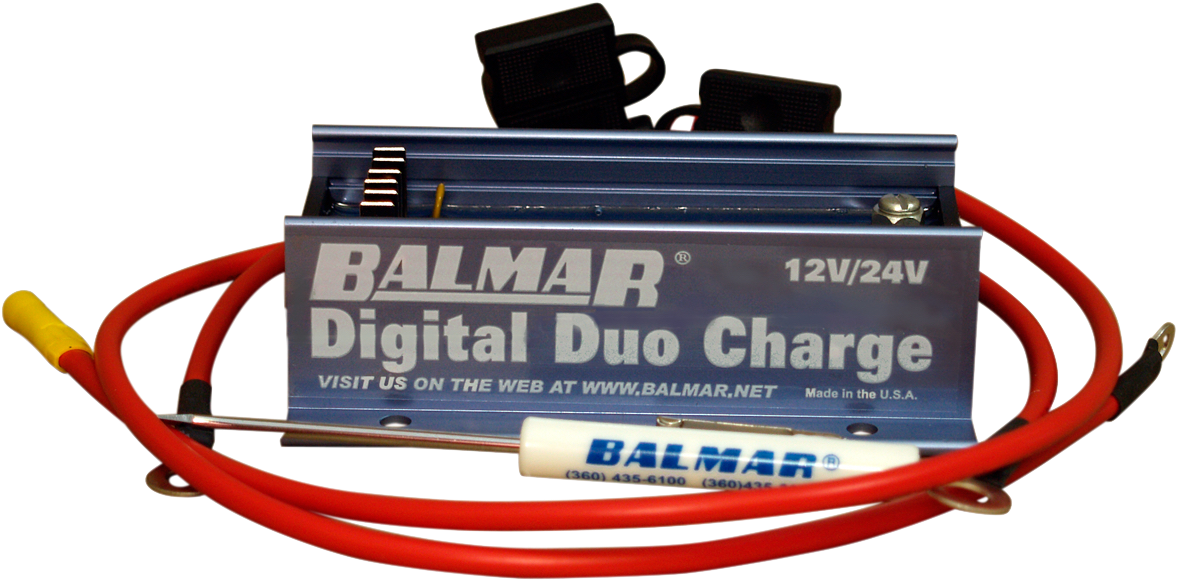 Balmar Digital Duo Charge 12V/24V Dual Battery Charger with Wires - Perfect for Marine, RV, and Off-Grid Power Systems