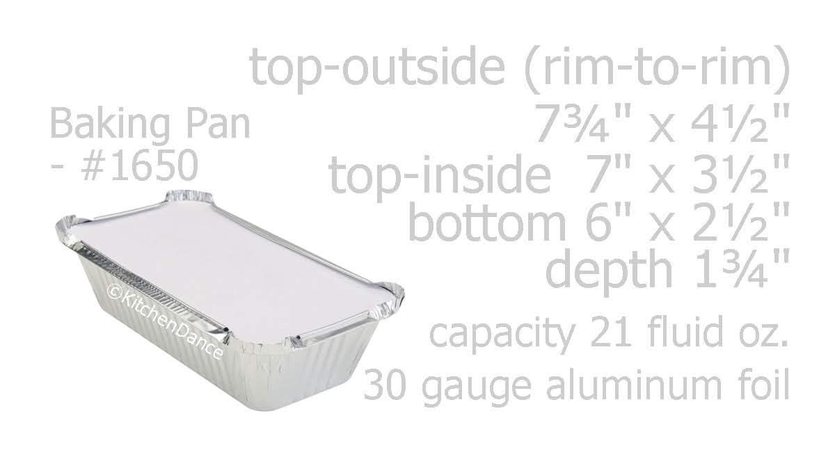 KitchenDance Disposable Aluminum Loaf Pans with Lids - 1.5 lb Rectangular Foil Baking Pans for Cakes, Cobblers & Food Storage - Heavy Duty 1650 Silver Pans (Pack of 500) - Perfect for Home Baking, Meal Prep & Party Catering