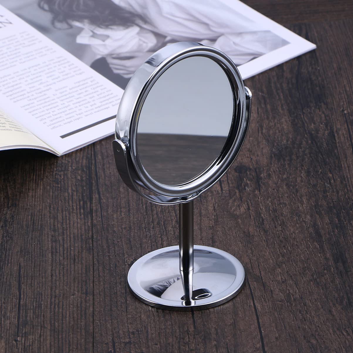 iplusmile 360° Rotating Double-Sided Magnifying Vanity Mirror - Round Hanging & Tabletop Makeup Mirror with Stand | Portable for Travel, Home, Bathroom & Dressing Room