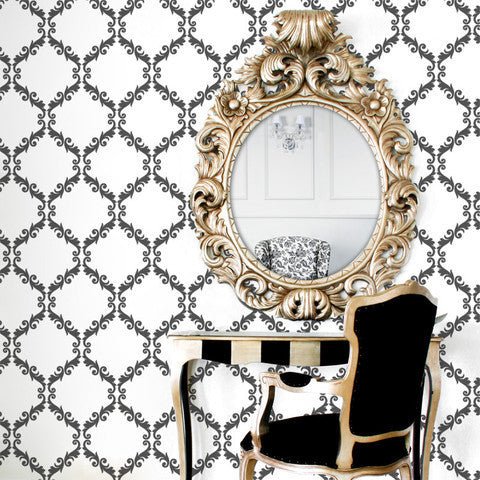 Acanthus Trellis Wall Stencil - Reusable DIY Decorative Painting Template for Home & Garden Décor | Perfect for Walls, Furniture, and Fabric Projects