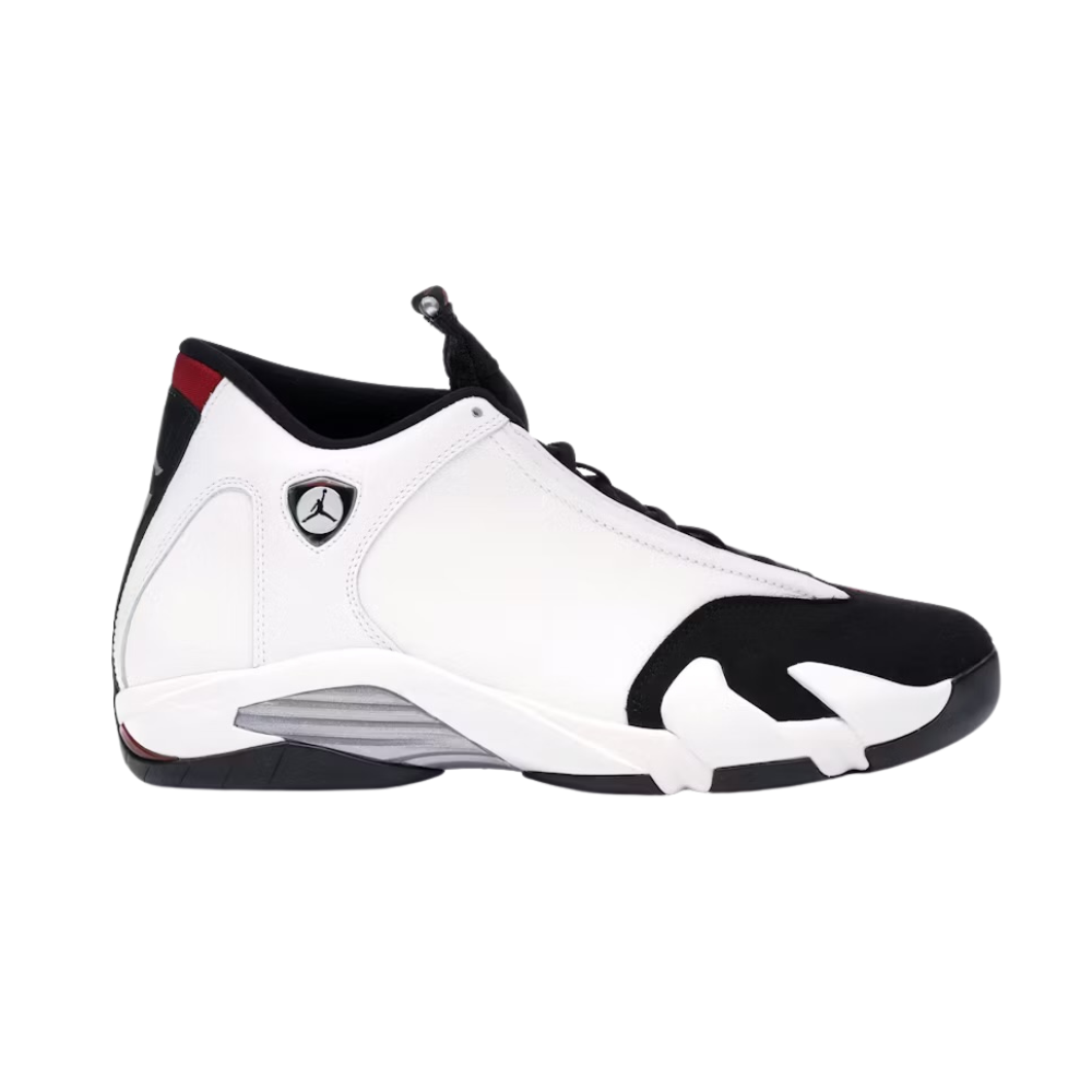 Air Jordan 14 Retro Black Toe Men's Basketball Shoes (2014) - White/Black/Varsity Red/Metallic Silver - High Top Sneakers for Basketball & Streetwear Fashion