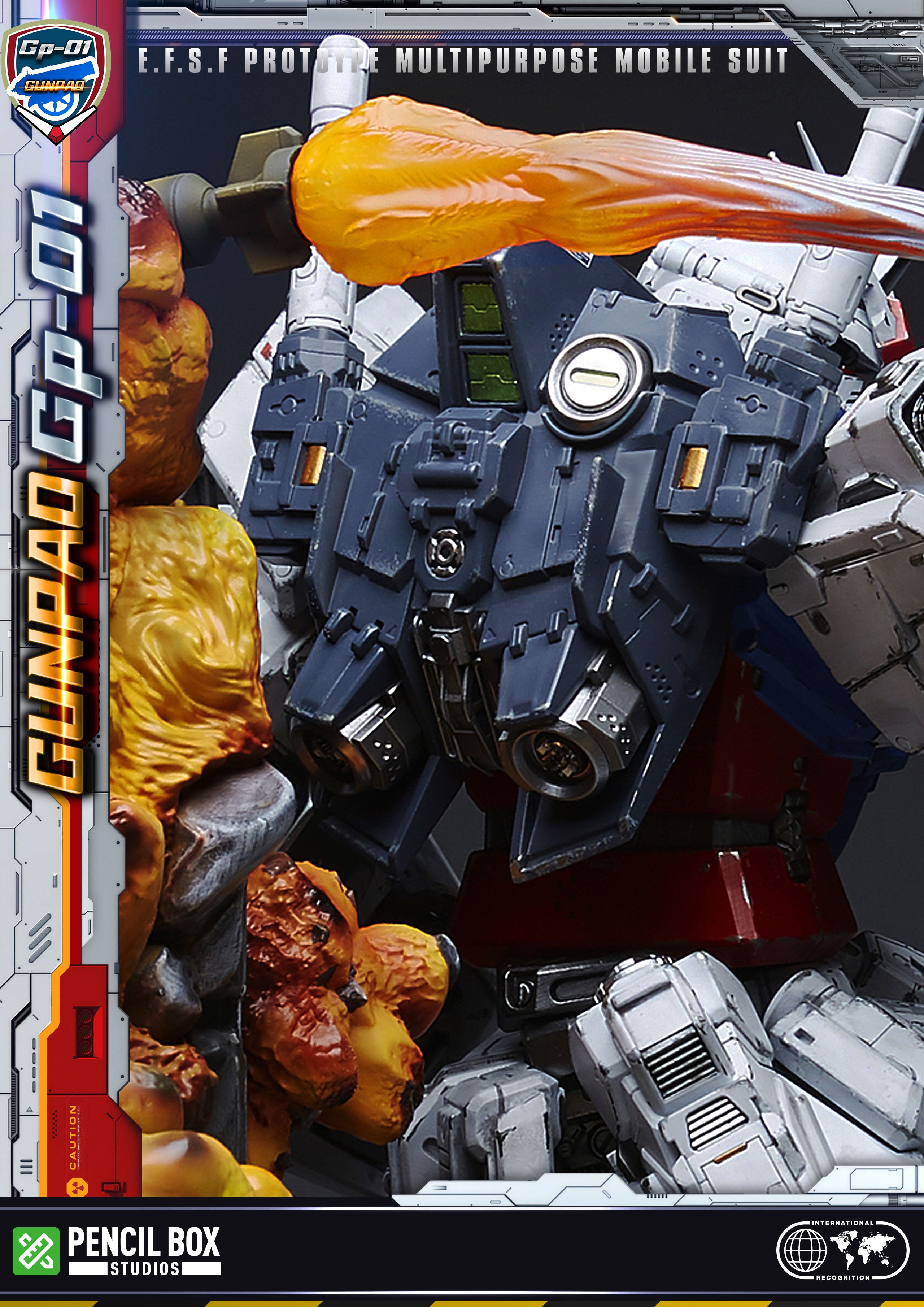 Gundam Mobile Suit 01 Model Kit - Premium Pencil Box Studio Collectible | Perfect for Anime Fans & Model Builders