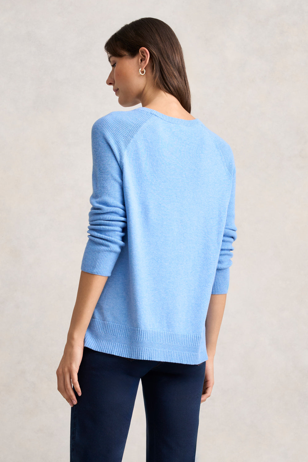 Button Side Detail Jumper - Bluebell Marle Knit Sweater | Women's Casual Pullover for Fall & Winter | Perfect for Office, Date Night & Weekend Outings